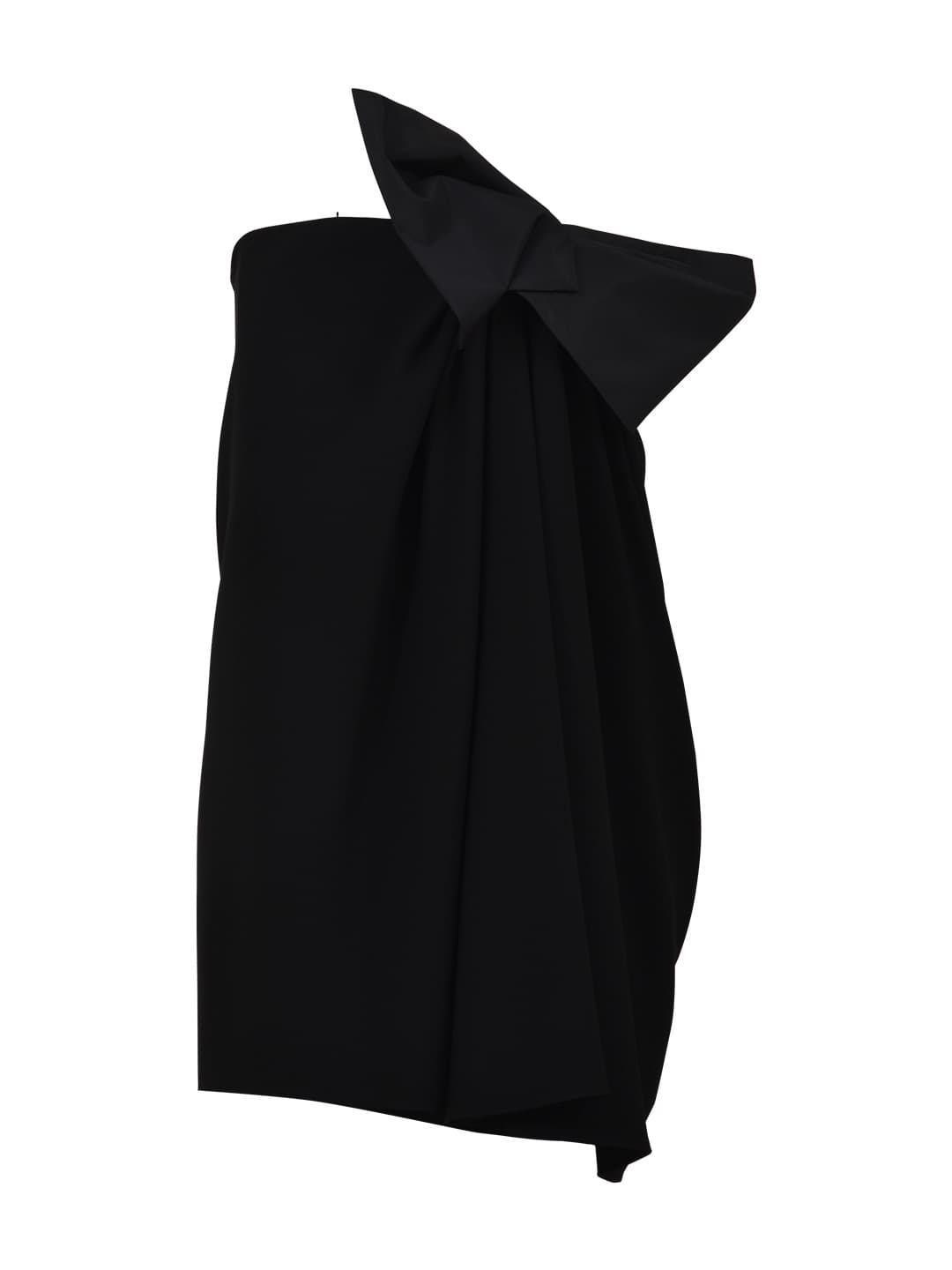 Saint Laurent Mini Black Dress with Bow