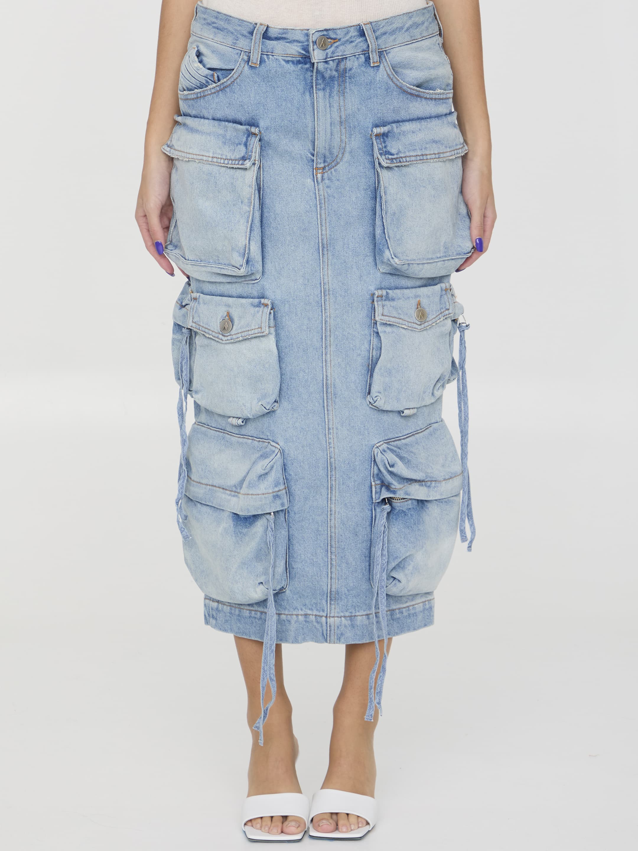 The Attico Cargo Midi Skirt