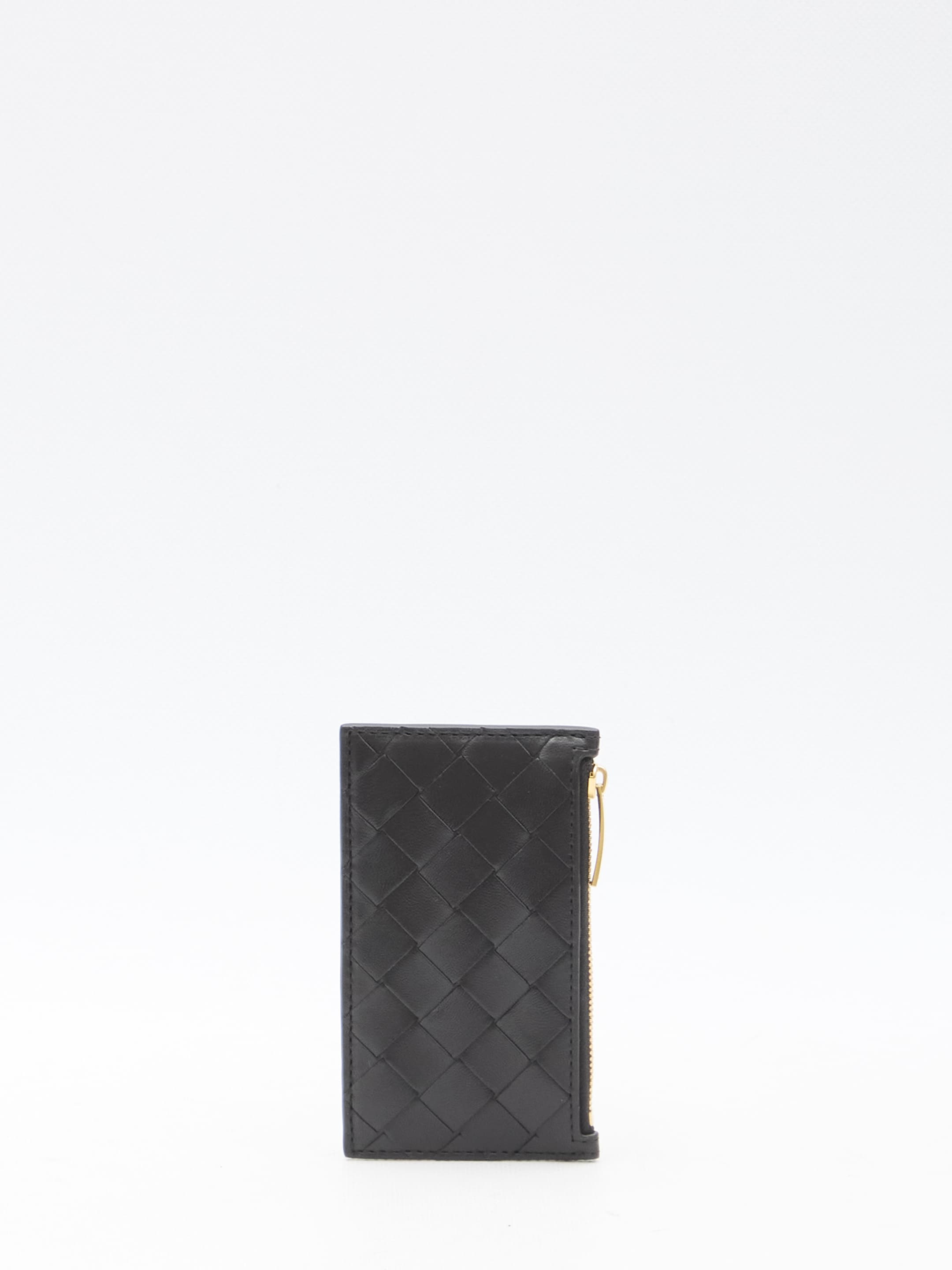 Bottega Veneta Black Zipped Cardcase