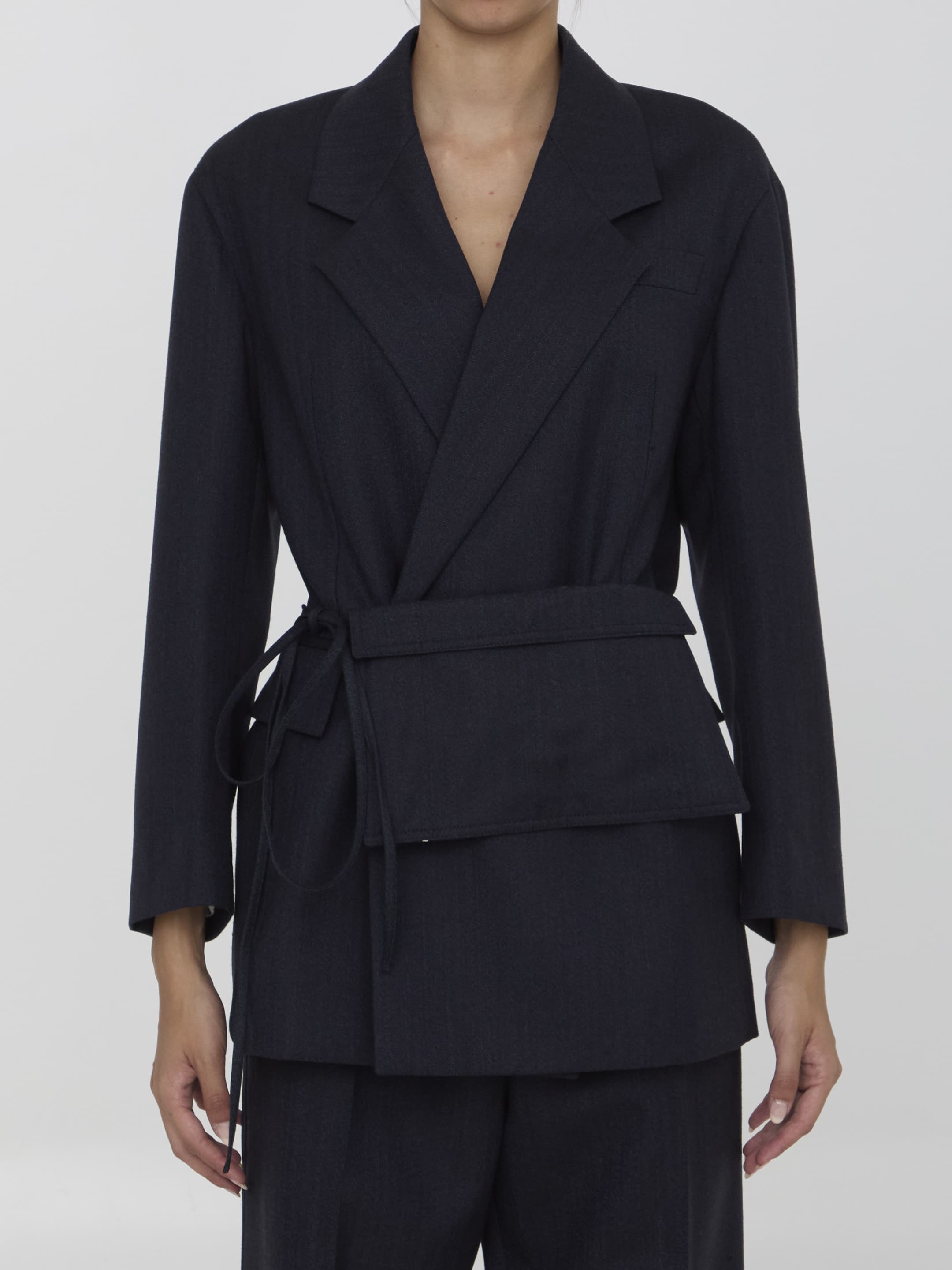 Bottega Veneta Wool Jacket with Belt