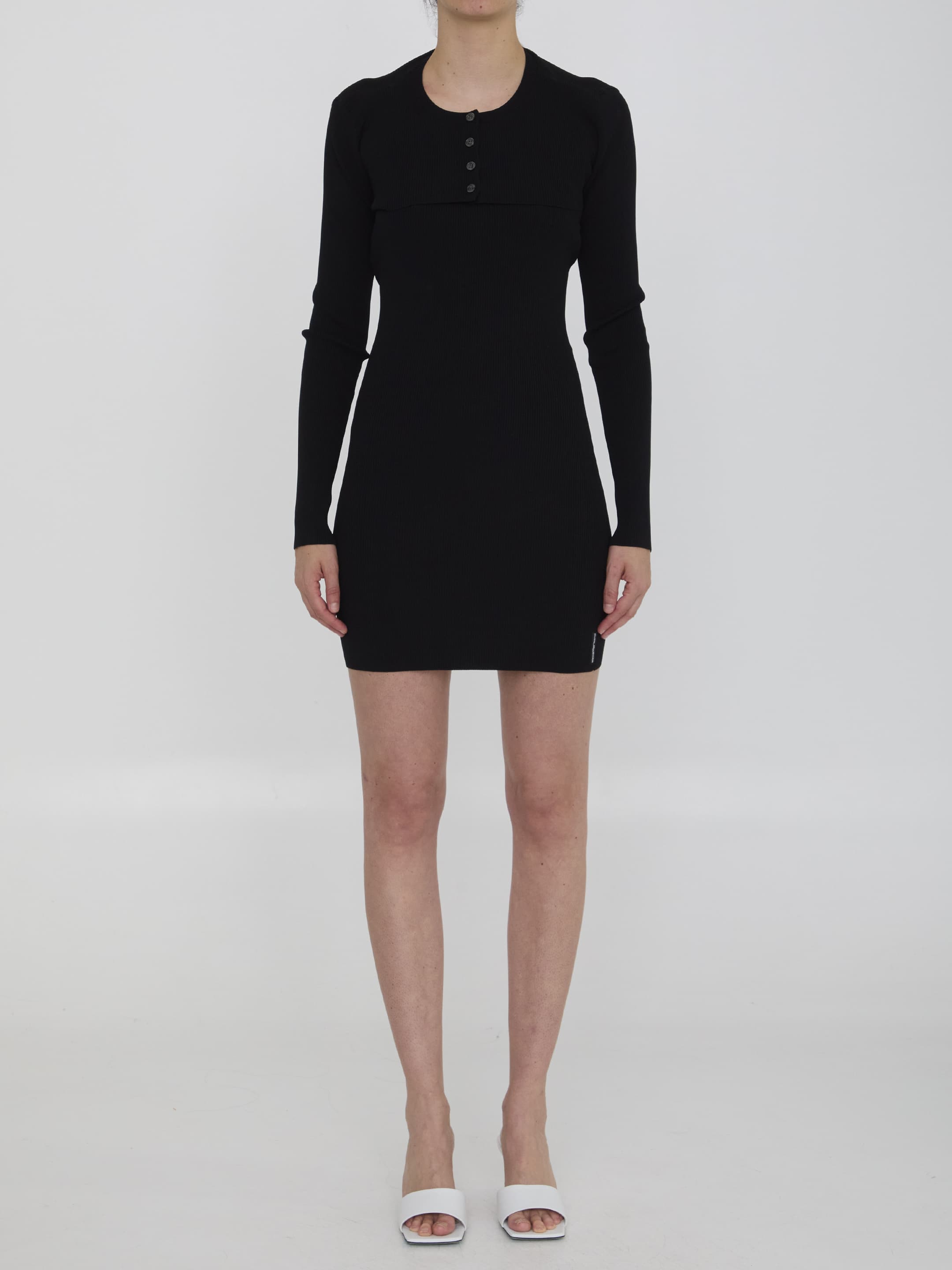 Alexander Wang Twin-set Dress with Cropped Cardigan