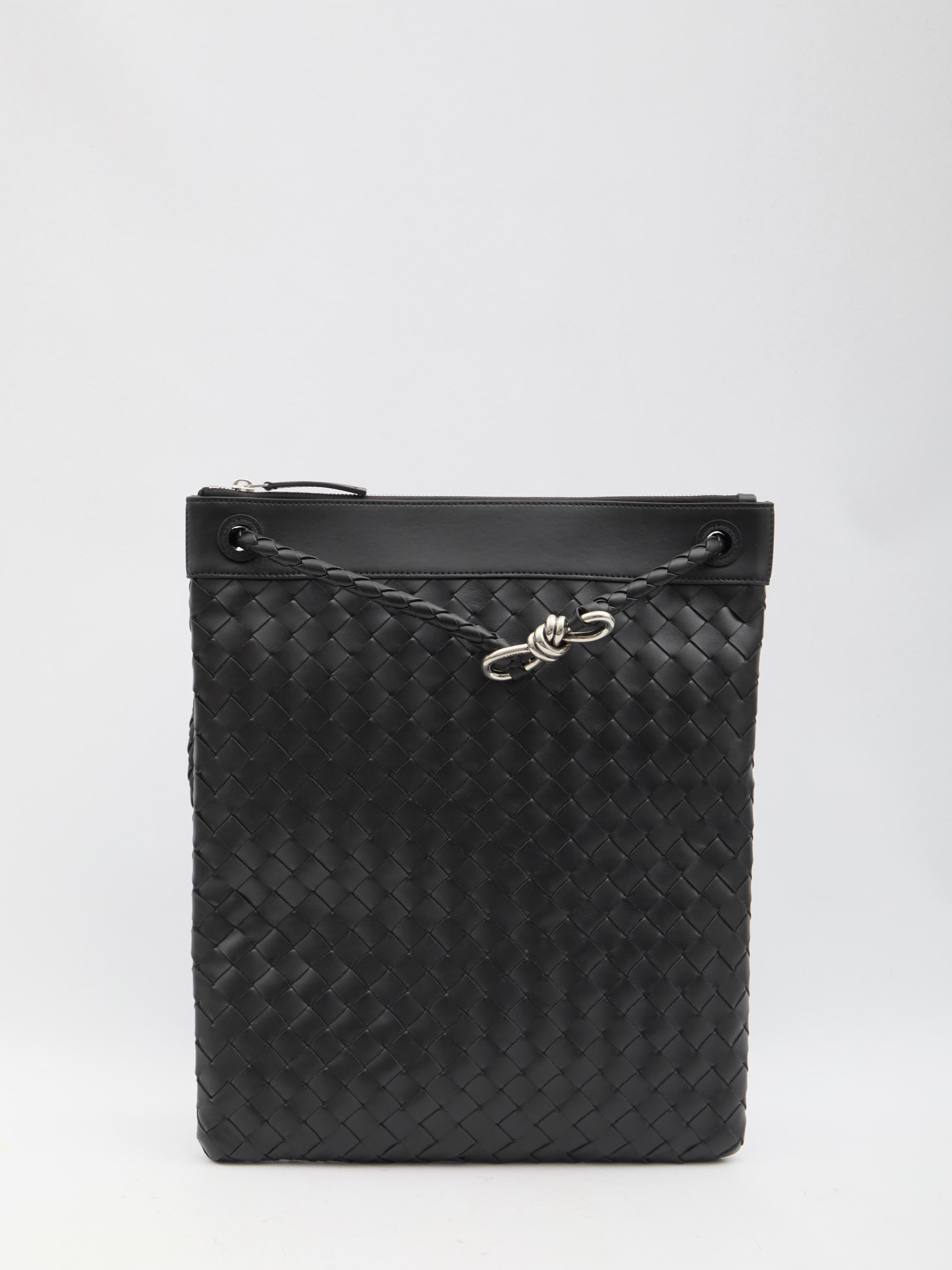 Bottega Veneta Black Small Andiamo Crossbody Bag