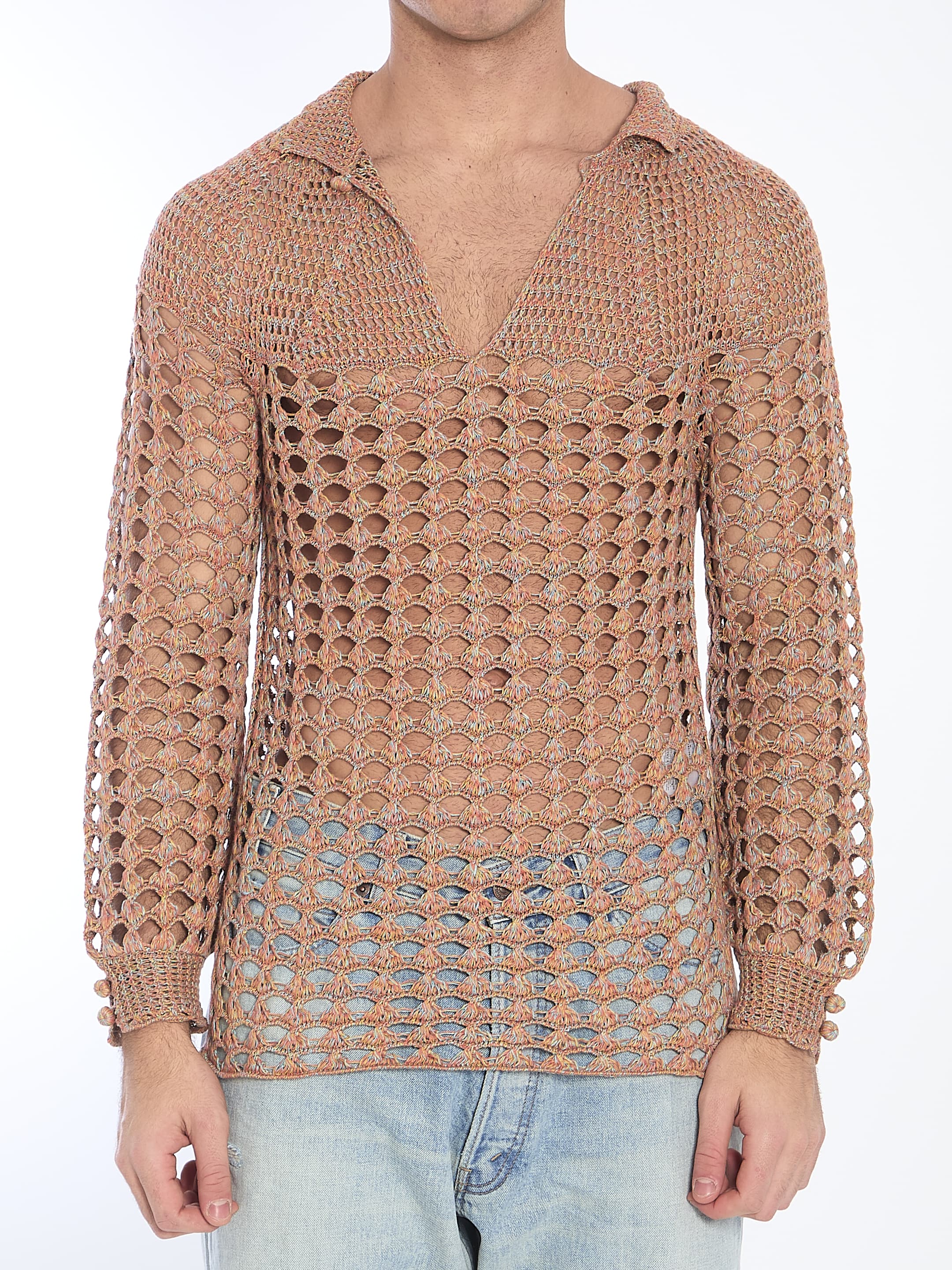 Valentino GARAVANI Perforated Knit Shirt