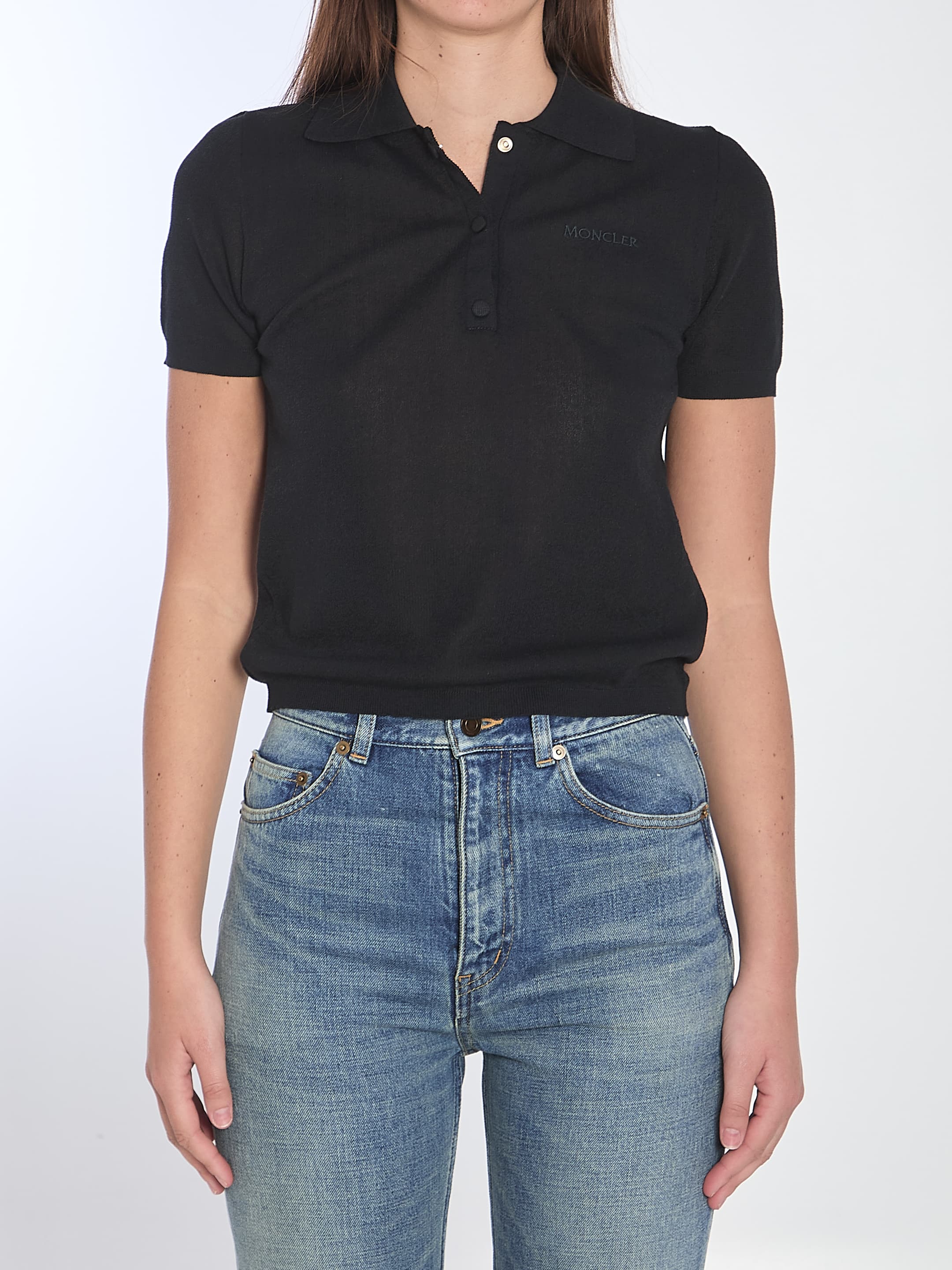 Moncler Polo Shirt with Embroidered Logo