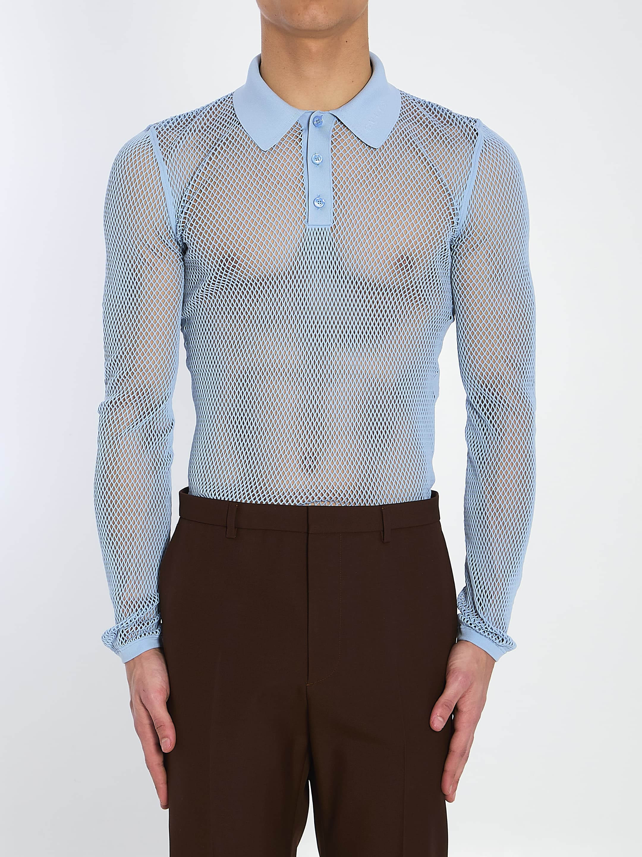 Gucci Technical Mesh Polo Shirt