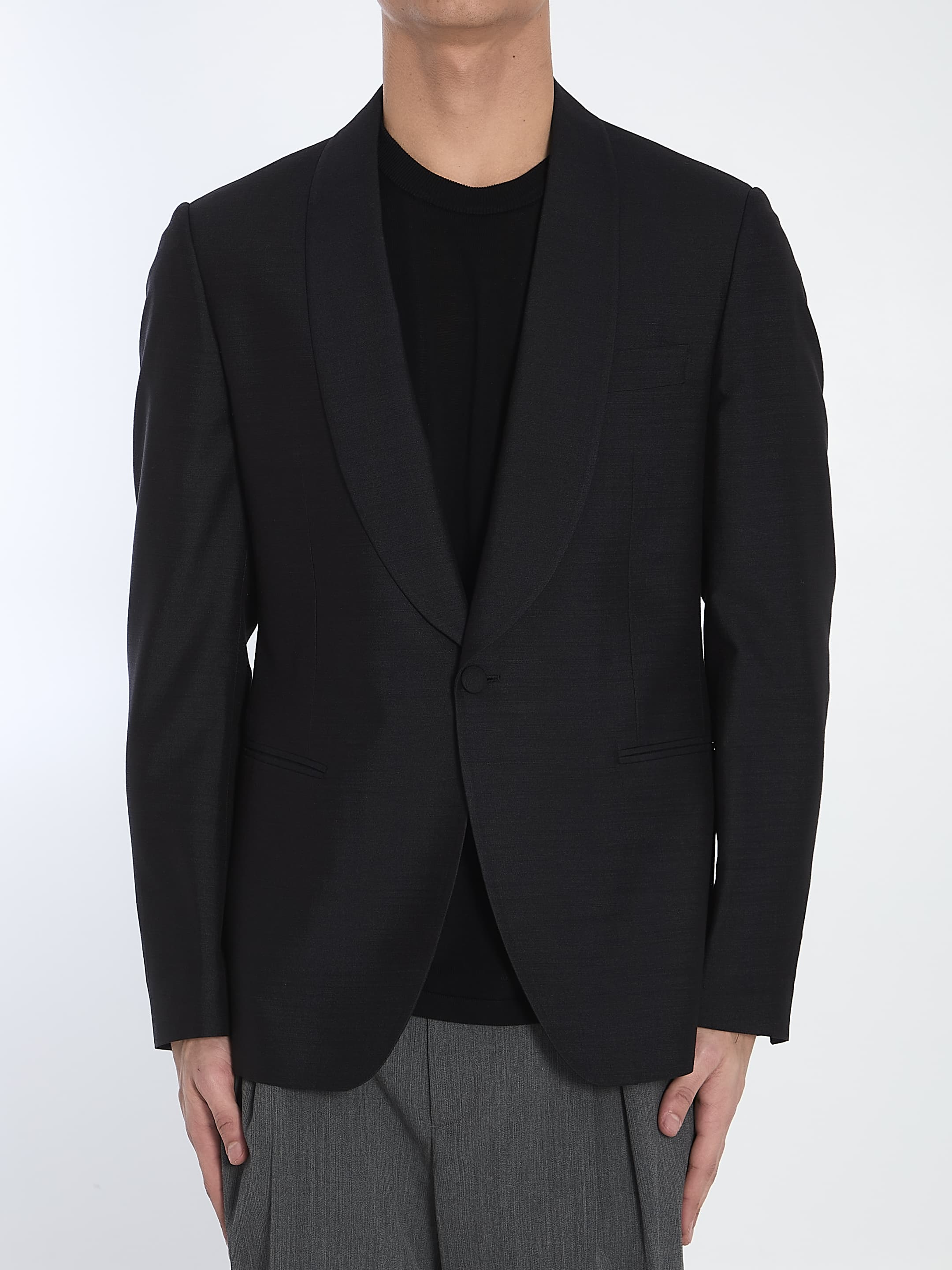 LARDINI Silk Single-breasted Jacket