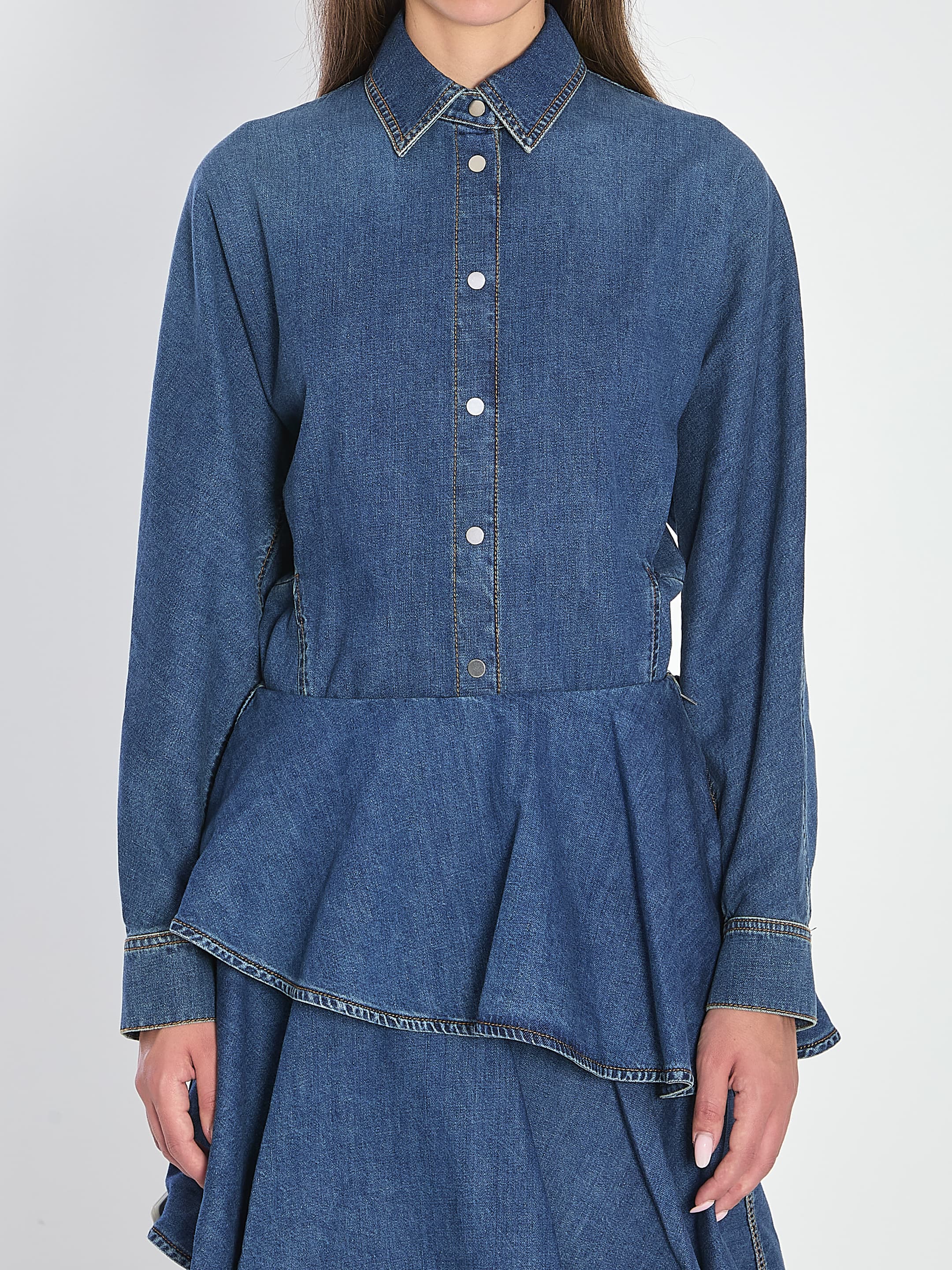 Alaïa ALAIA Rounded Shirt in Denim