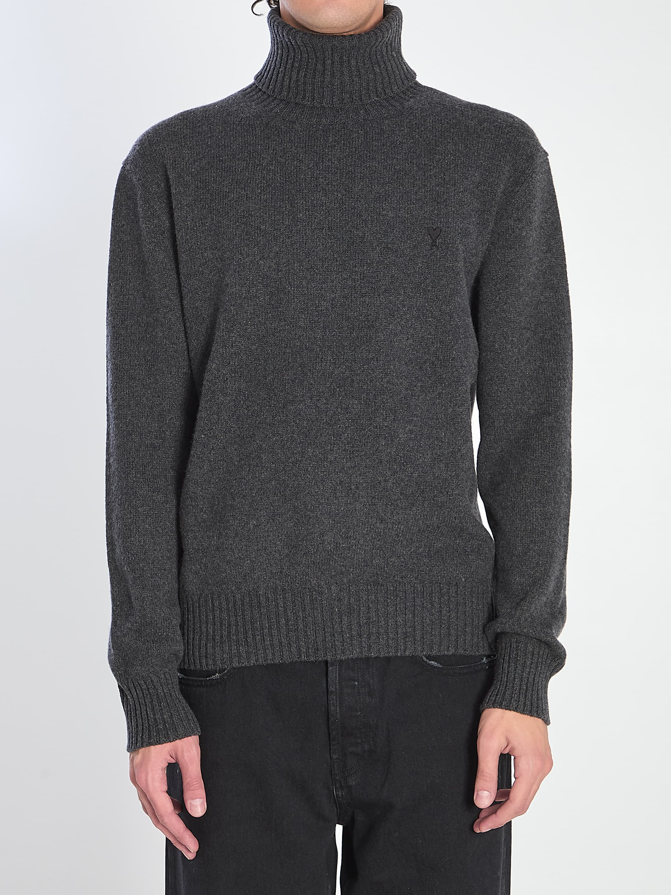 AMI Paris Ami De Coeur Turtleneck Sweater