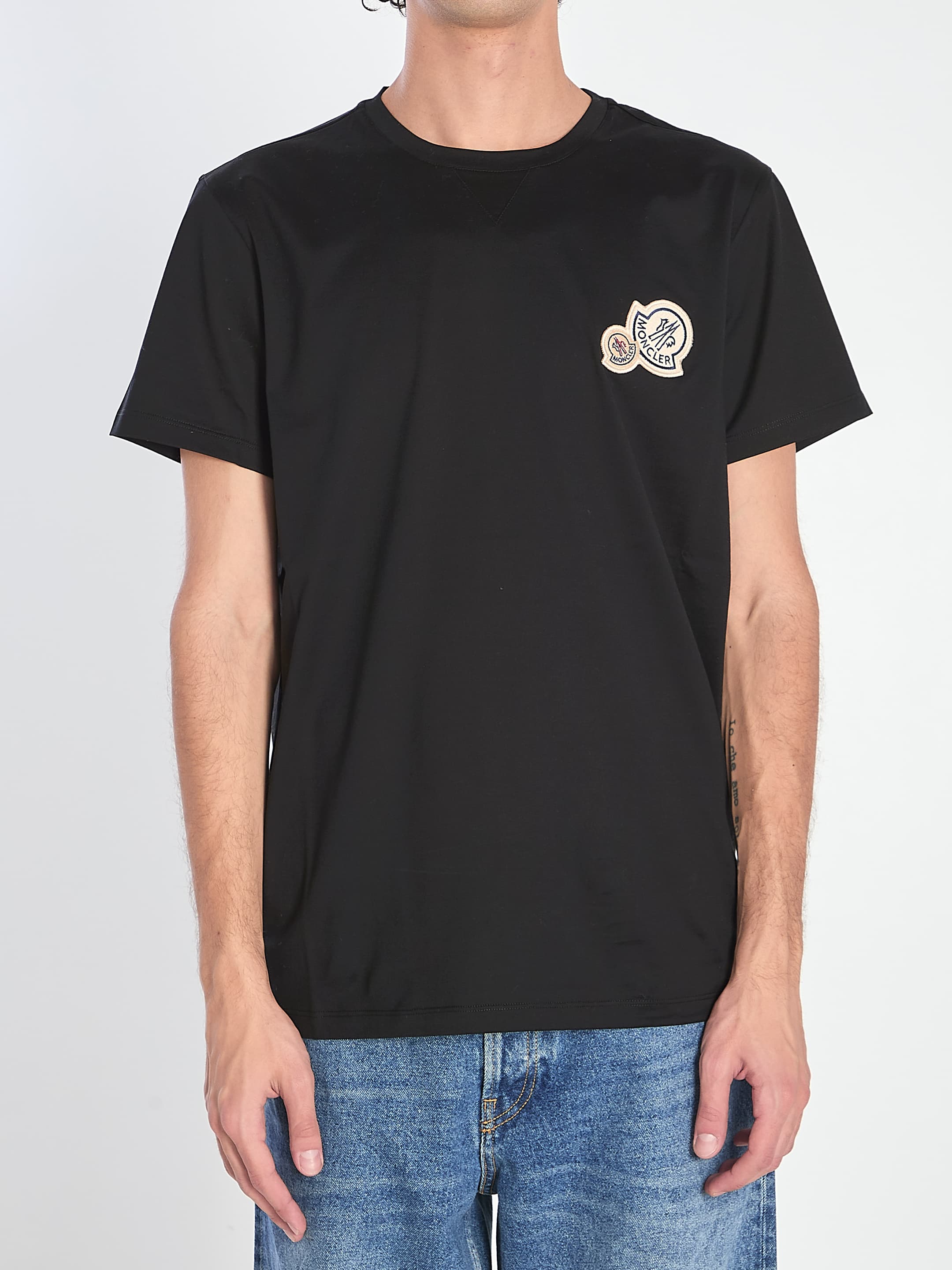 Moncler T-shirt with Double Logo Patches