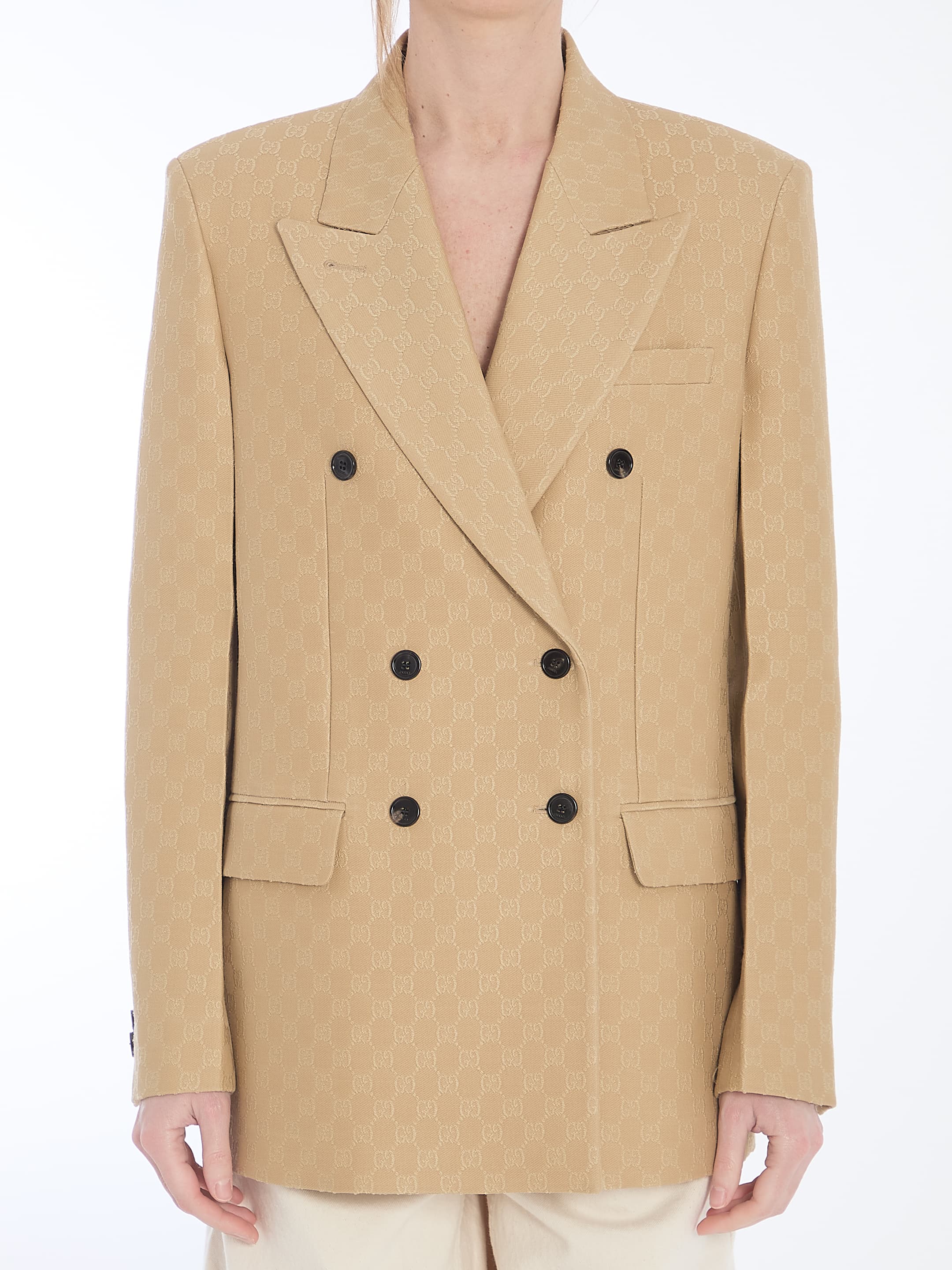 Gucci Wool and Silk Double-breasted Jacket