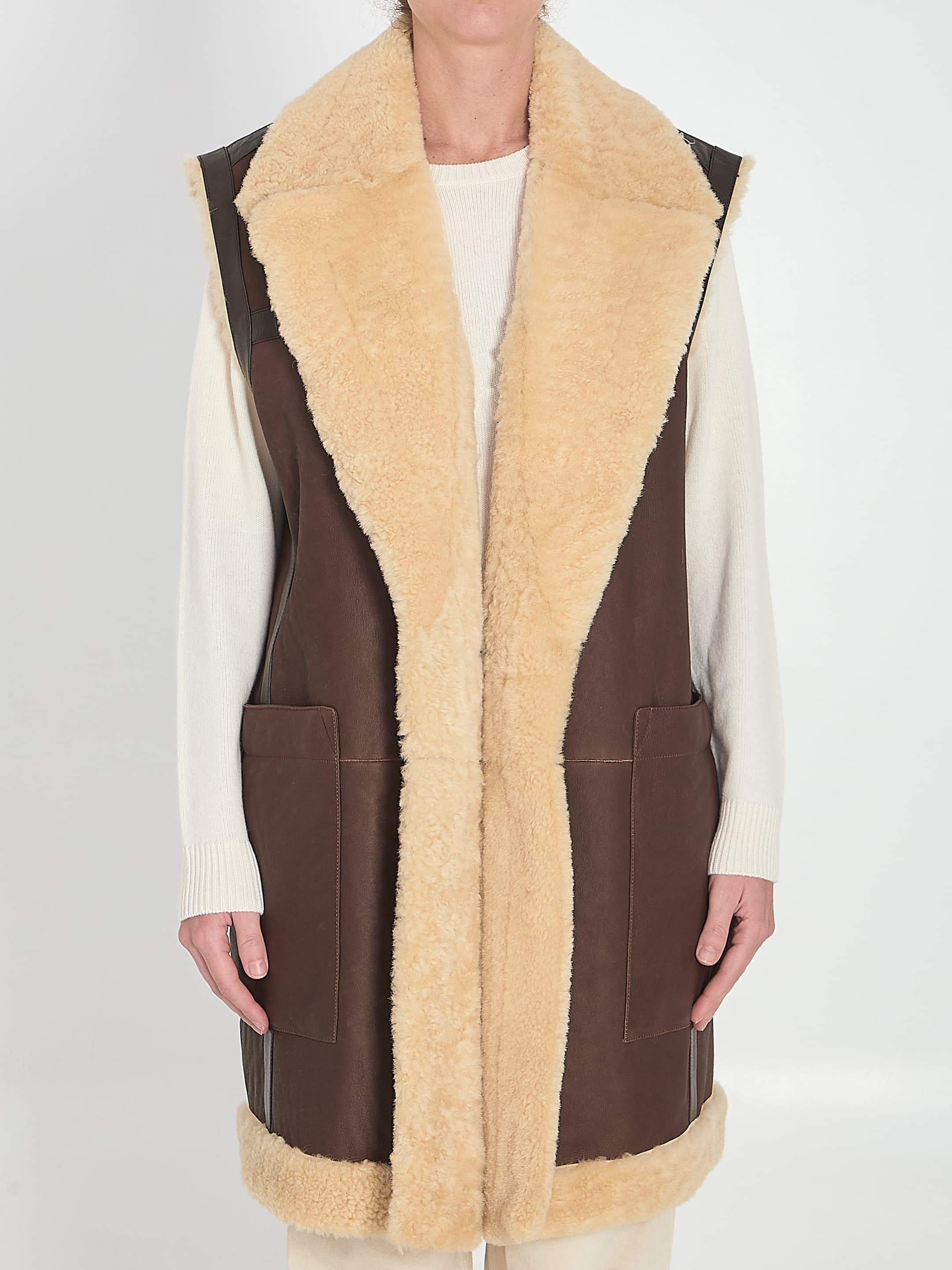 Bottega Veneta Shearling Long Vest