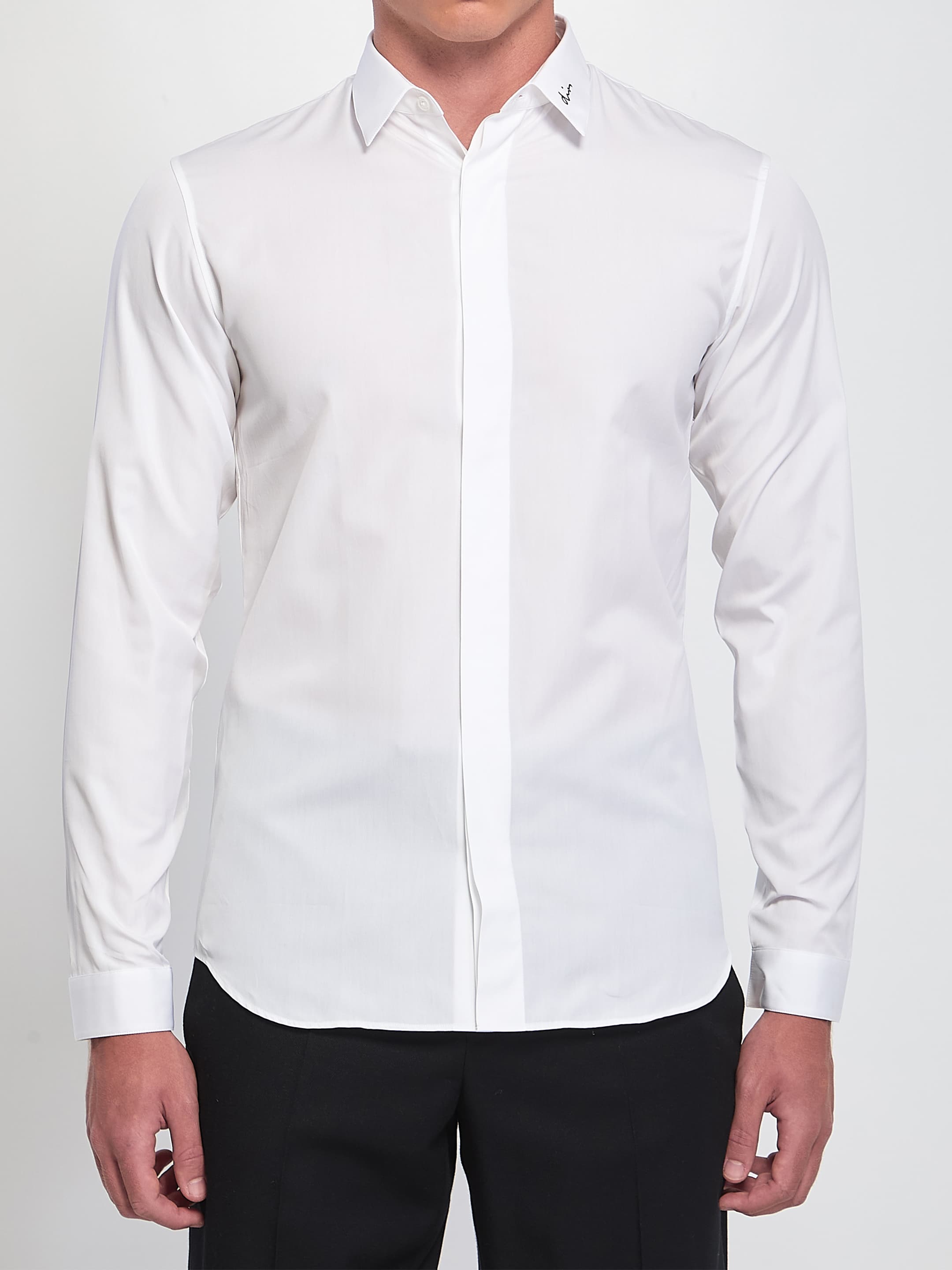 Dior HOMME Cotton Shirt with Dior Embroidery