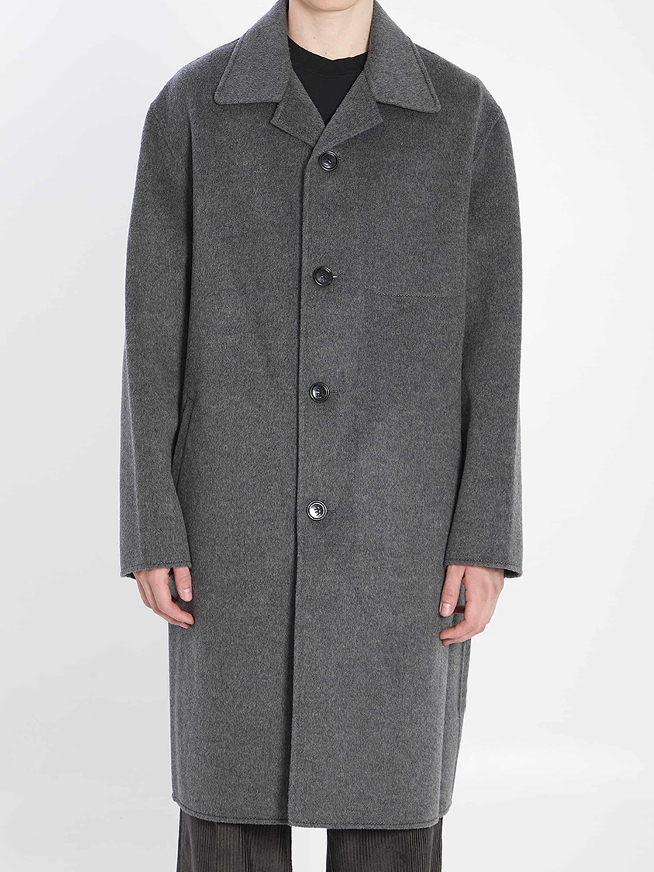 AMI Paris Wool and Cashmere Coat