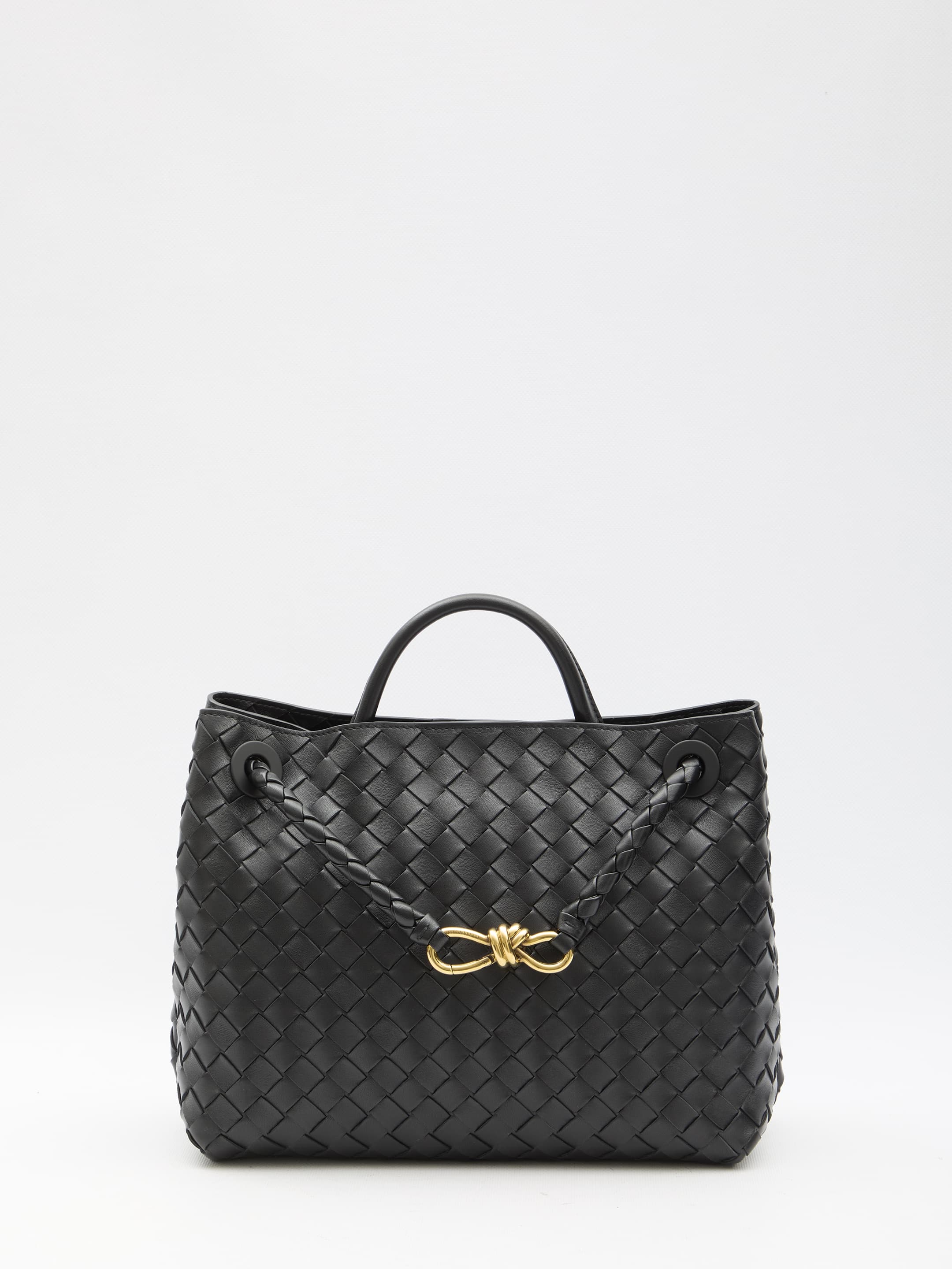 Bottega Veneta Black Andiamo Medium Bag