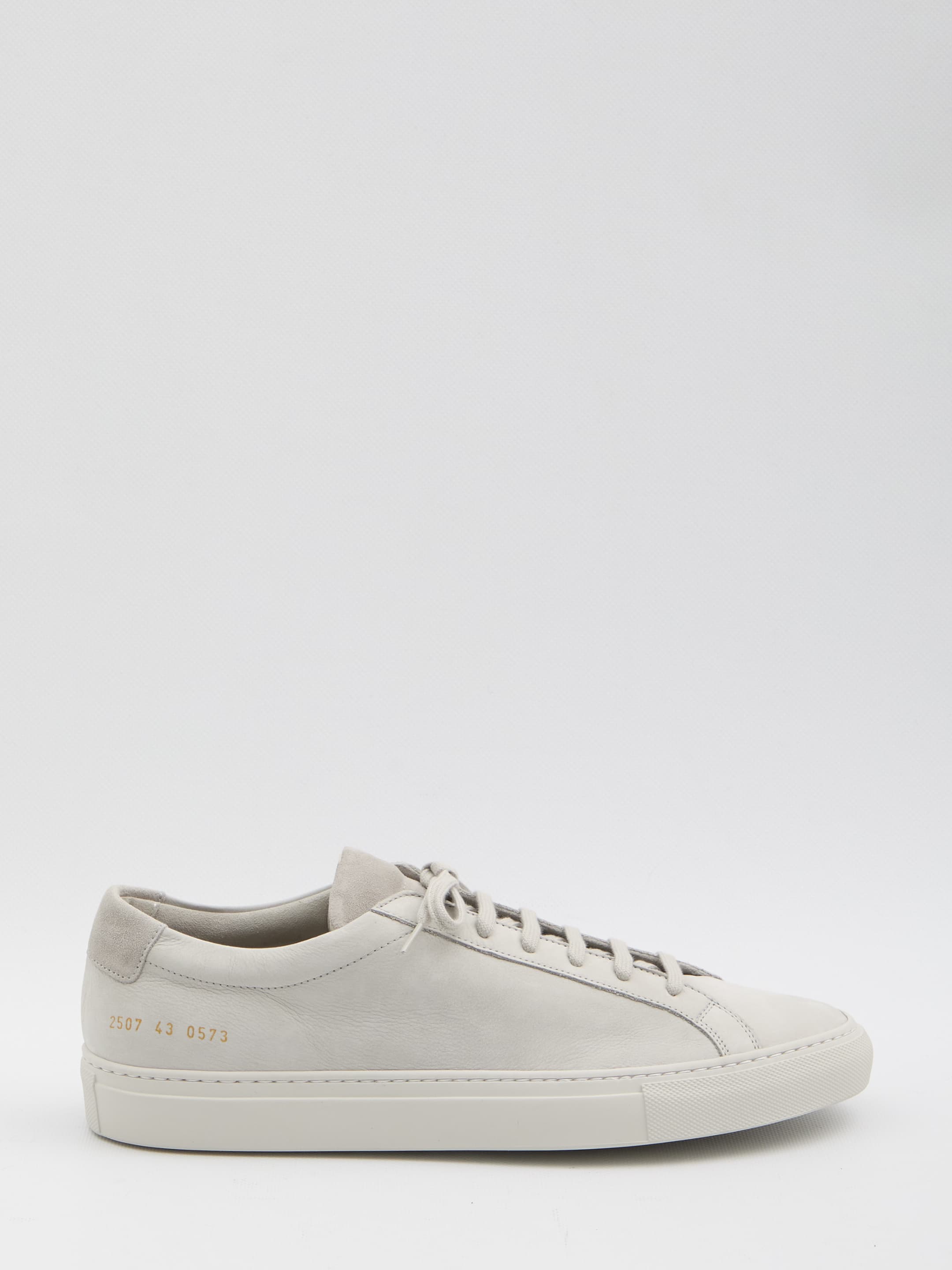Common Projects Achilles Sneakers in Light Grey Nubuck