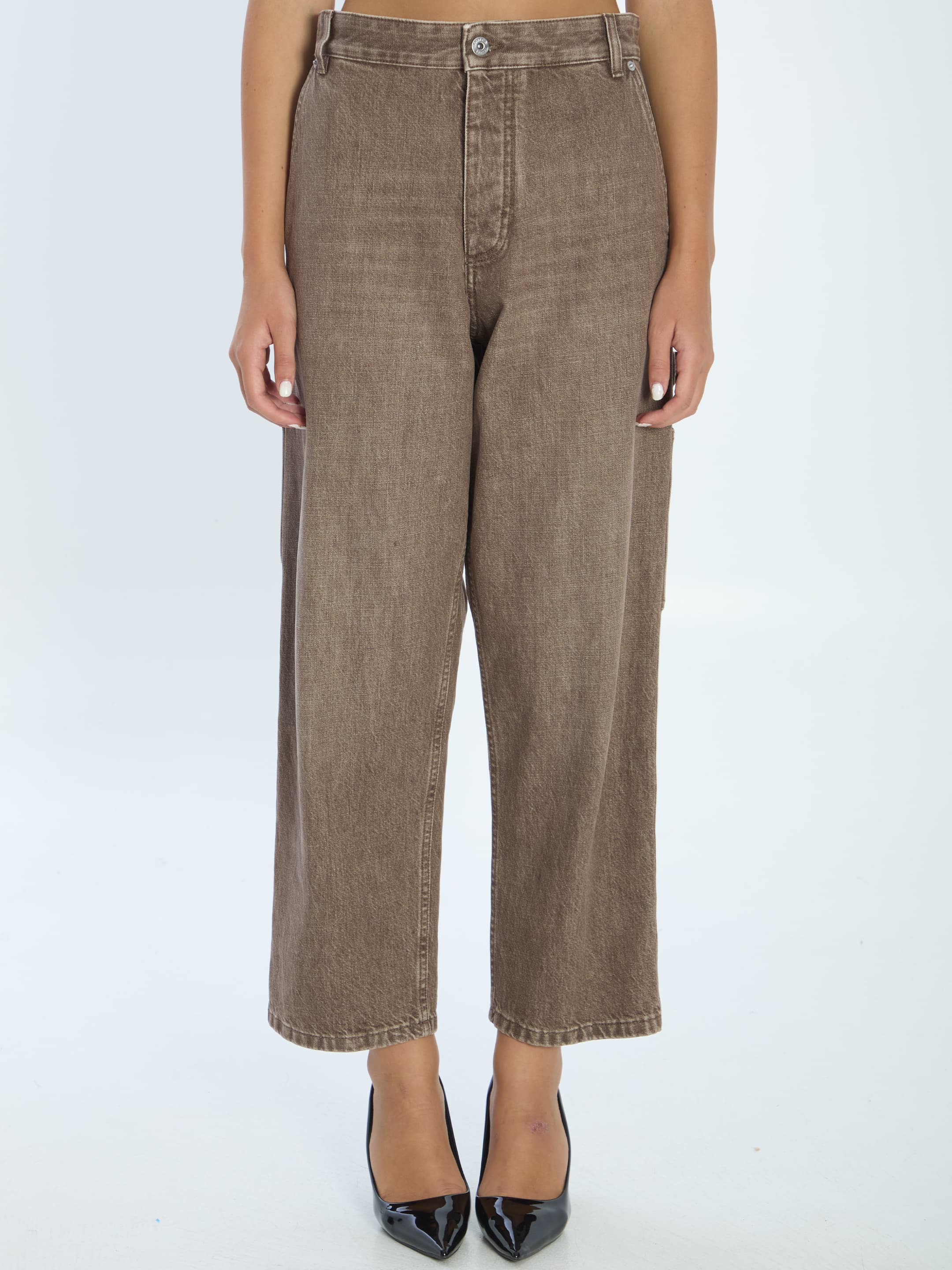 Bottega Veneta Brown Cargo Jeans