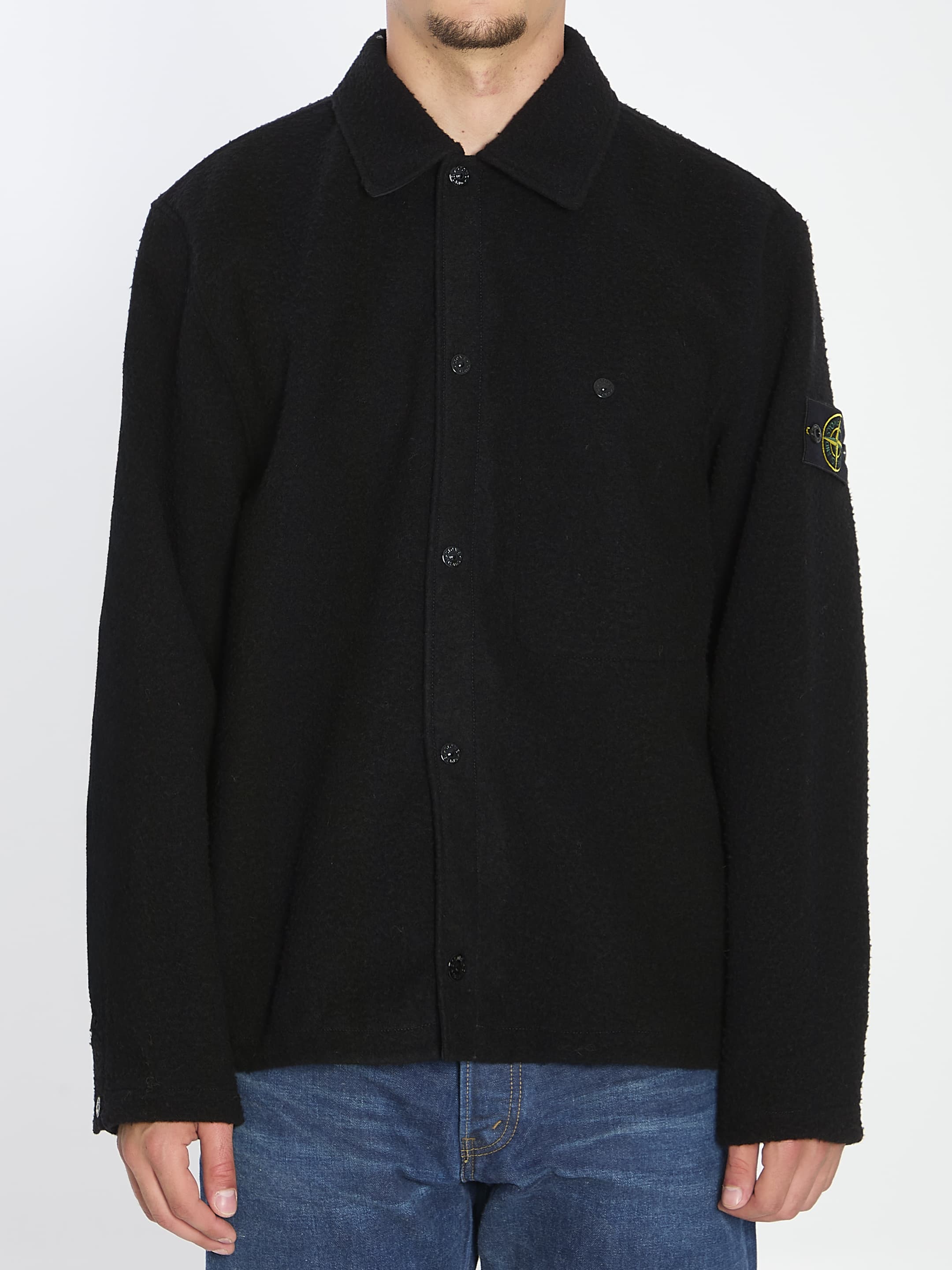 Stone Island Overshirt in Wool Blend