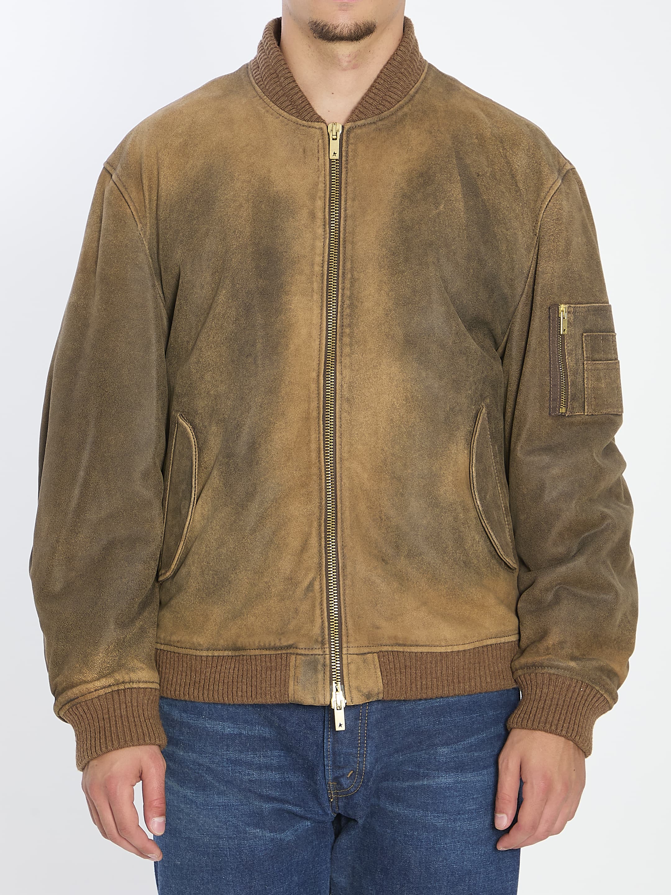 Golden Goose Bomber Leather Jacket
