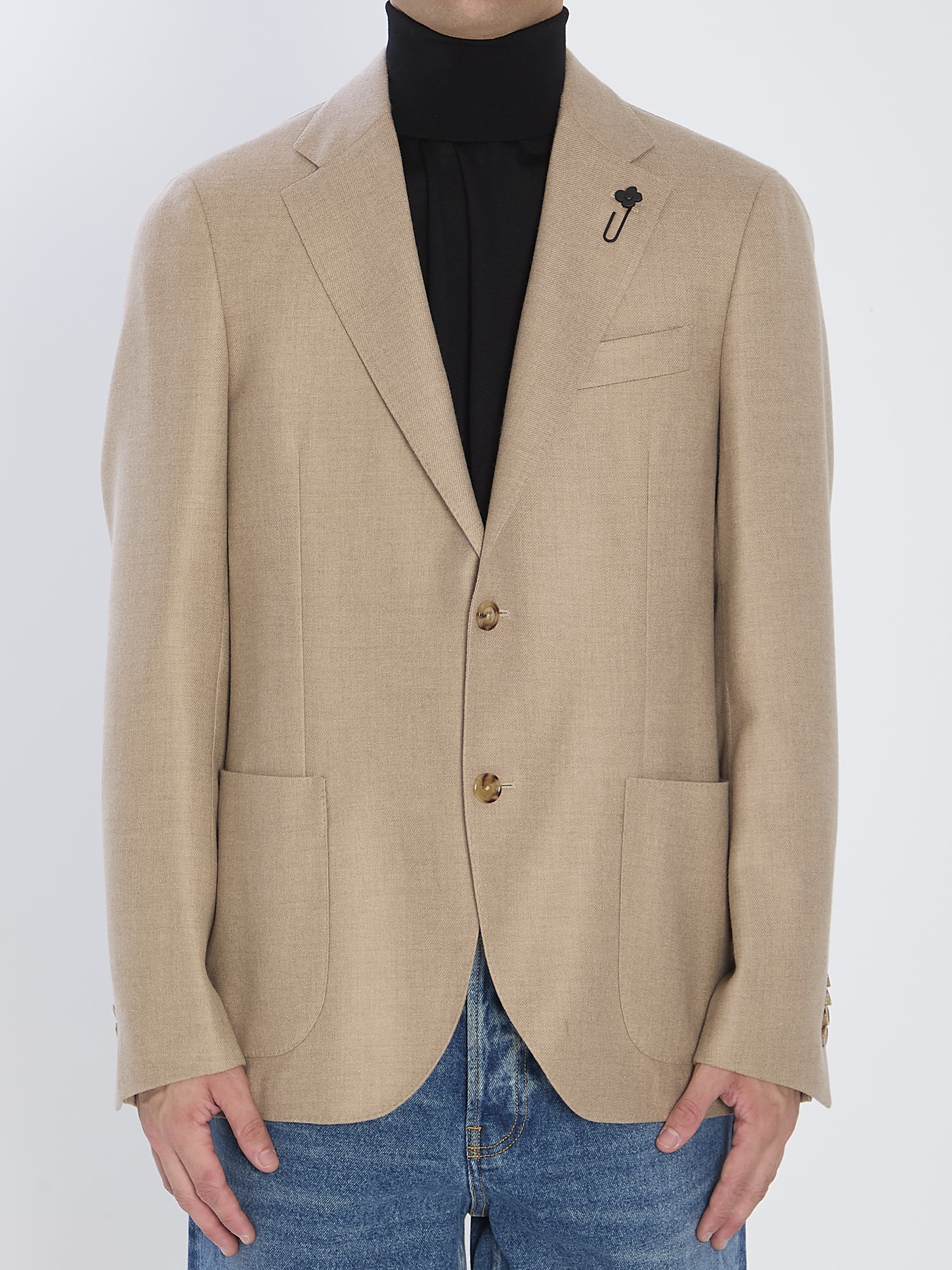 LARDINI Single-breasted Cashmere Jacket