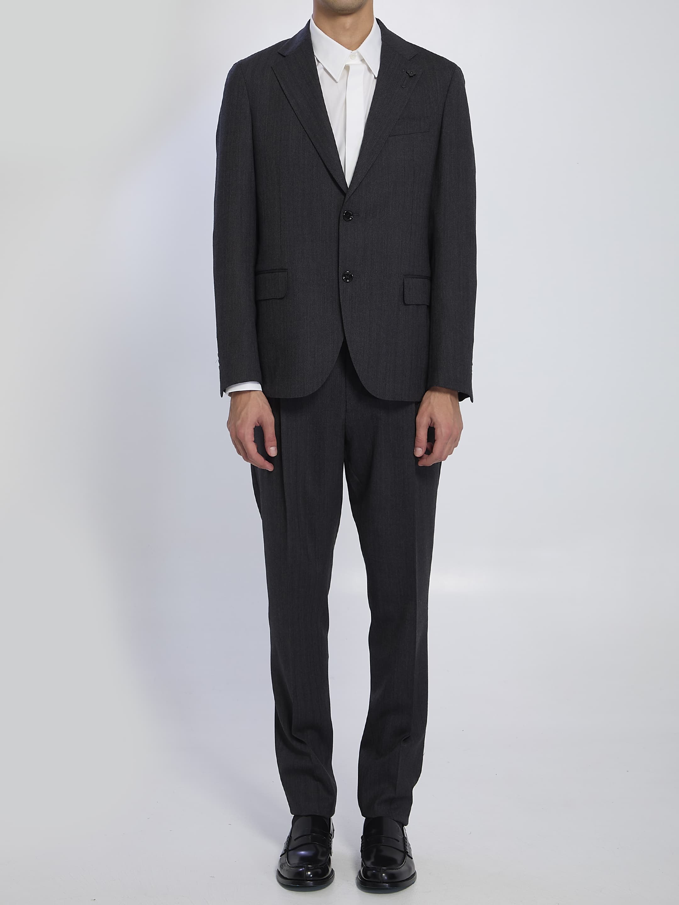LARDINI Single-breasted Suit in Virgin Wool