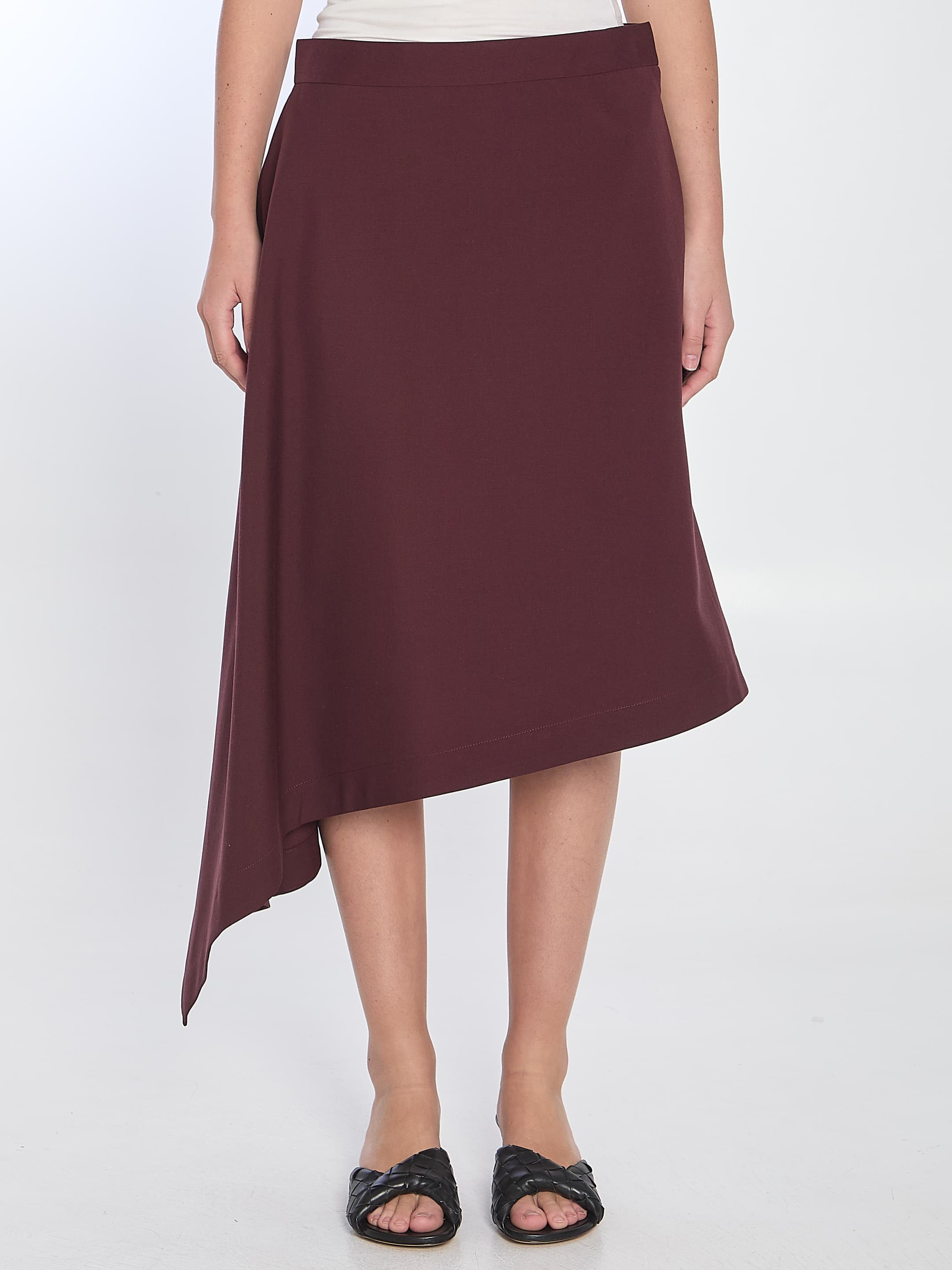 Bottega Veneta Tailored Wool Midi Skirt