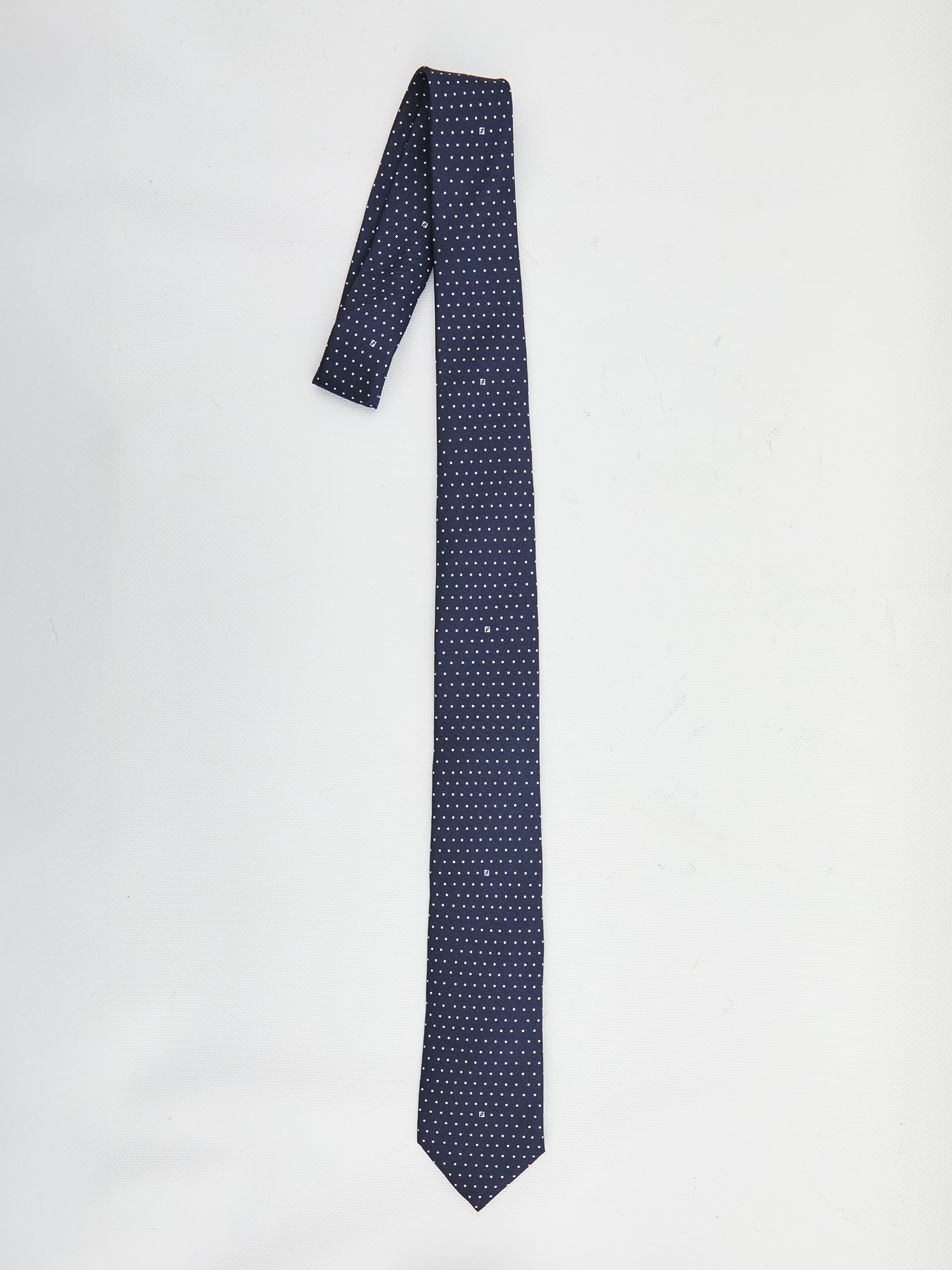 Fendi Blue Silk Tie