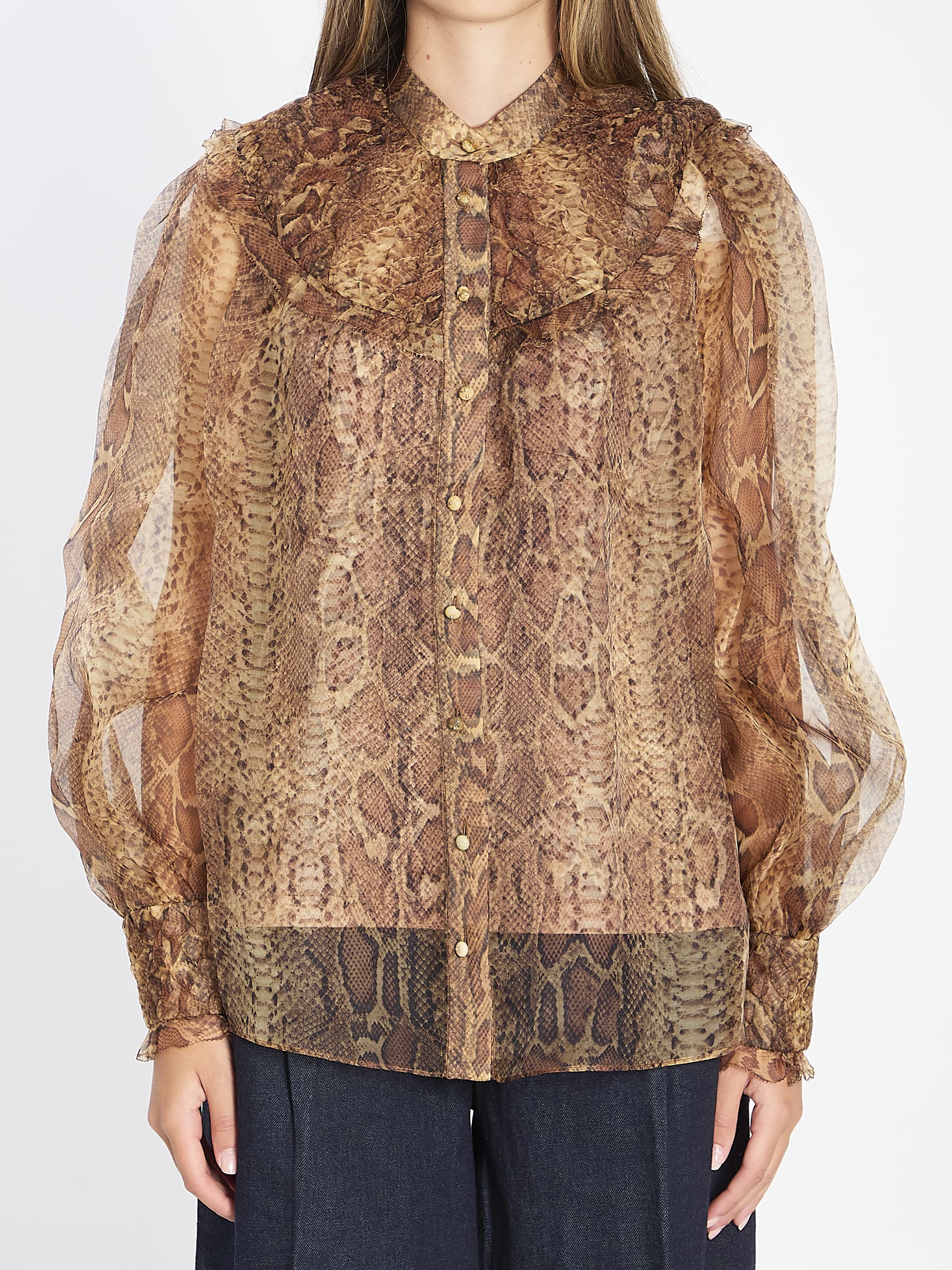Zimmermann Hypnotic Smocked Blouse