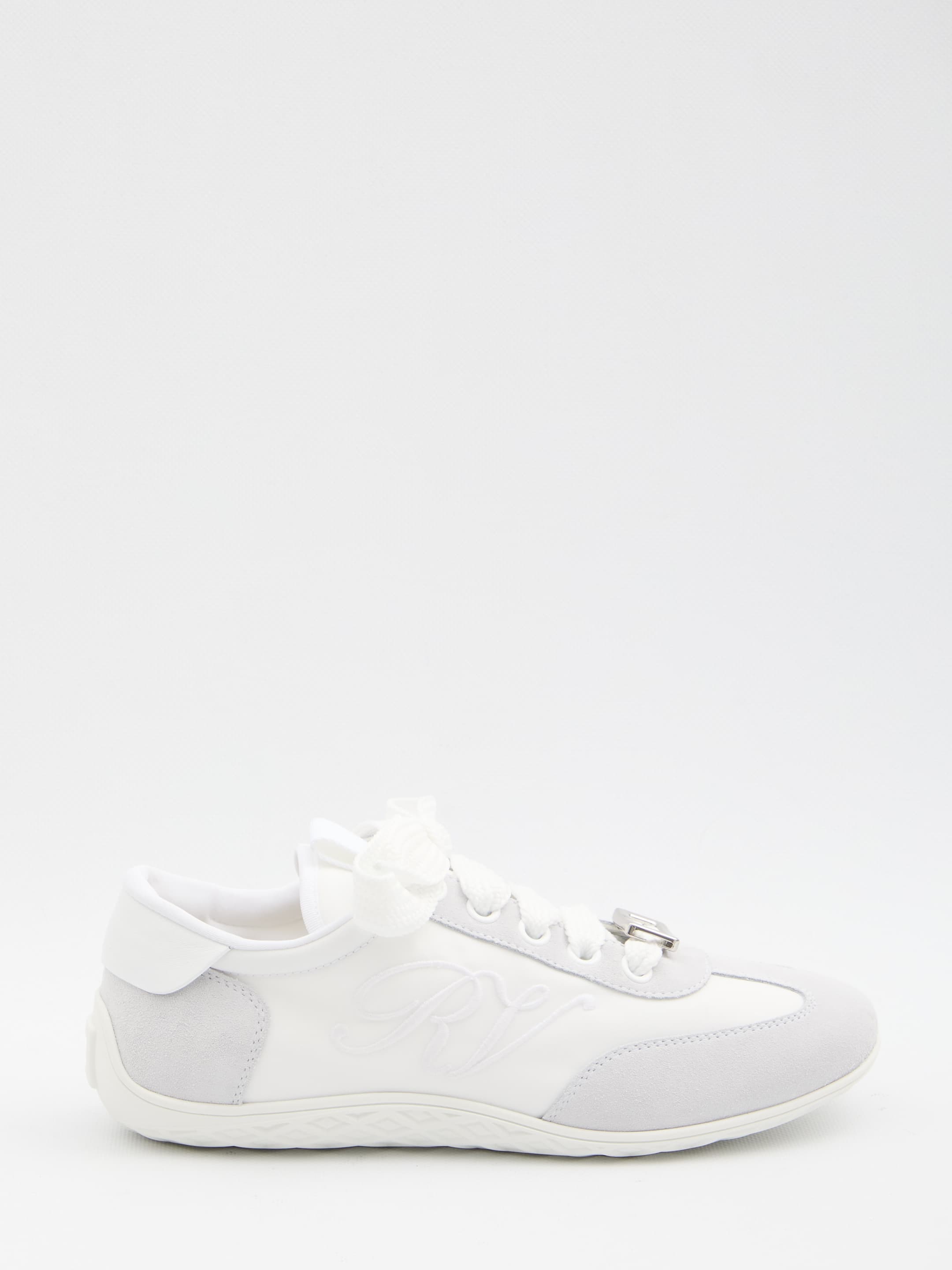 Roger Vivier Viv' Low Sneakers in Suede