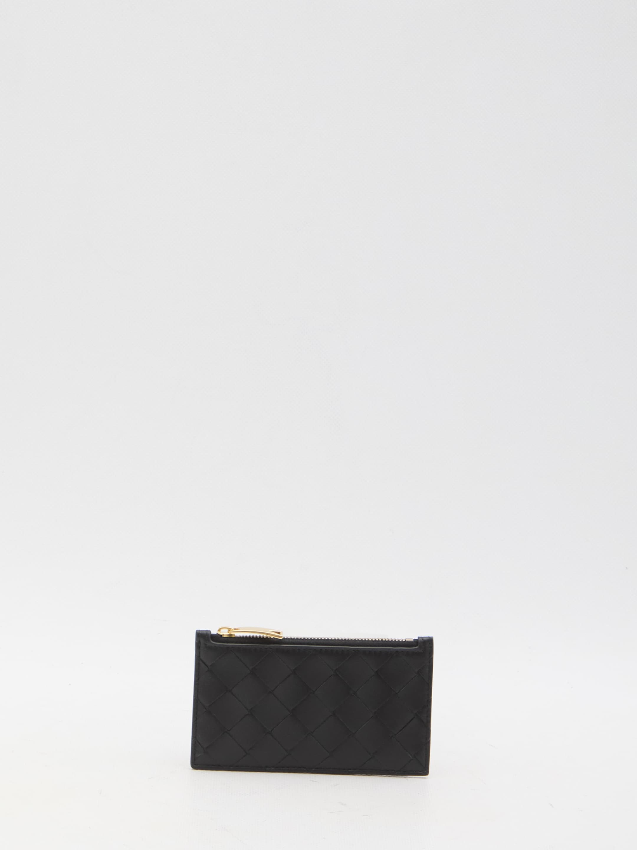 Bottega Veneta Black Zipped Cardholder