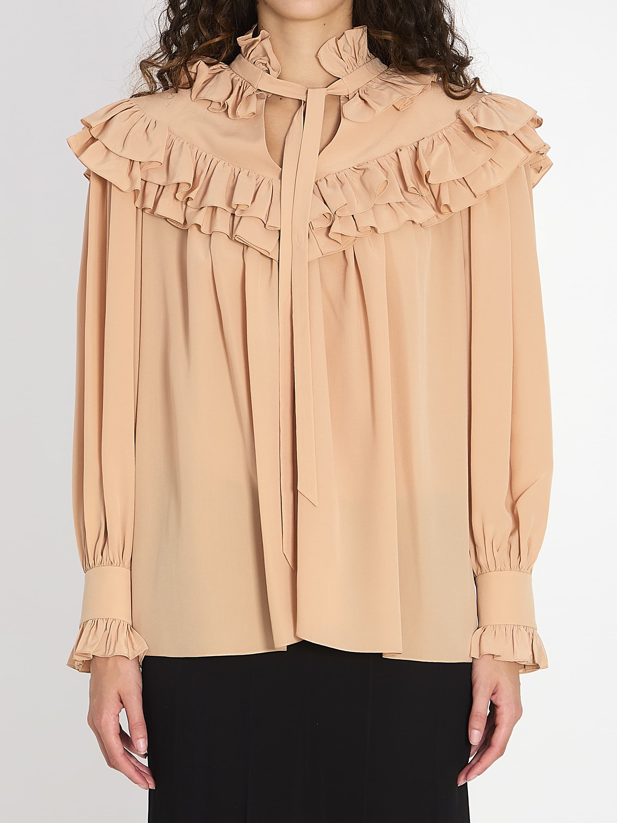 Chloé CHLOE Oversized Shirt with Ruffles