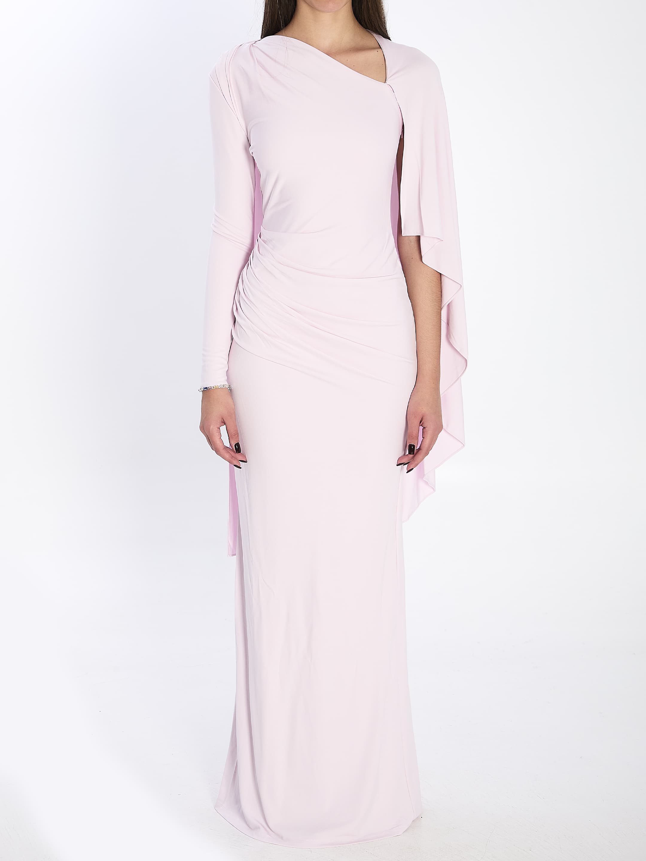 Self-Portrait SELF PORTRAIT Jersey Drape Midi Dress