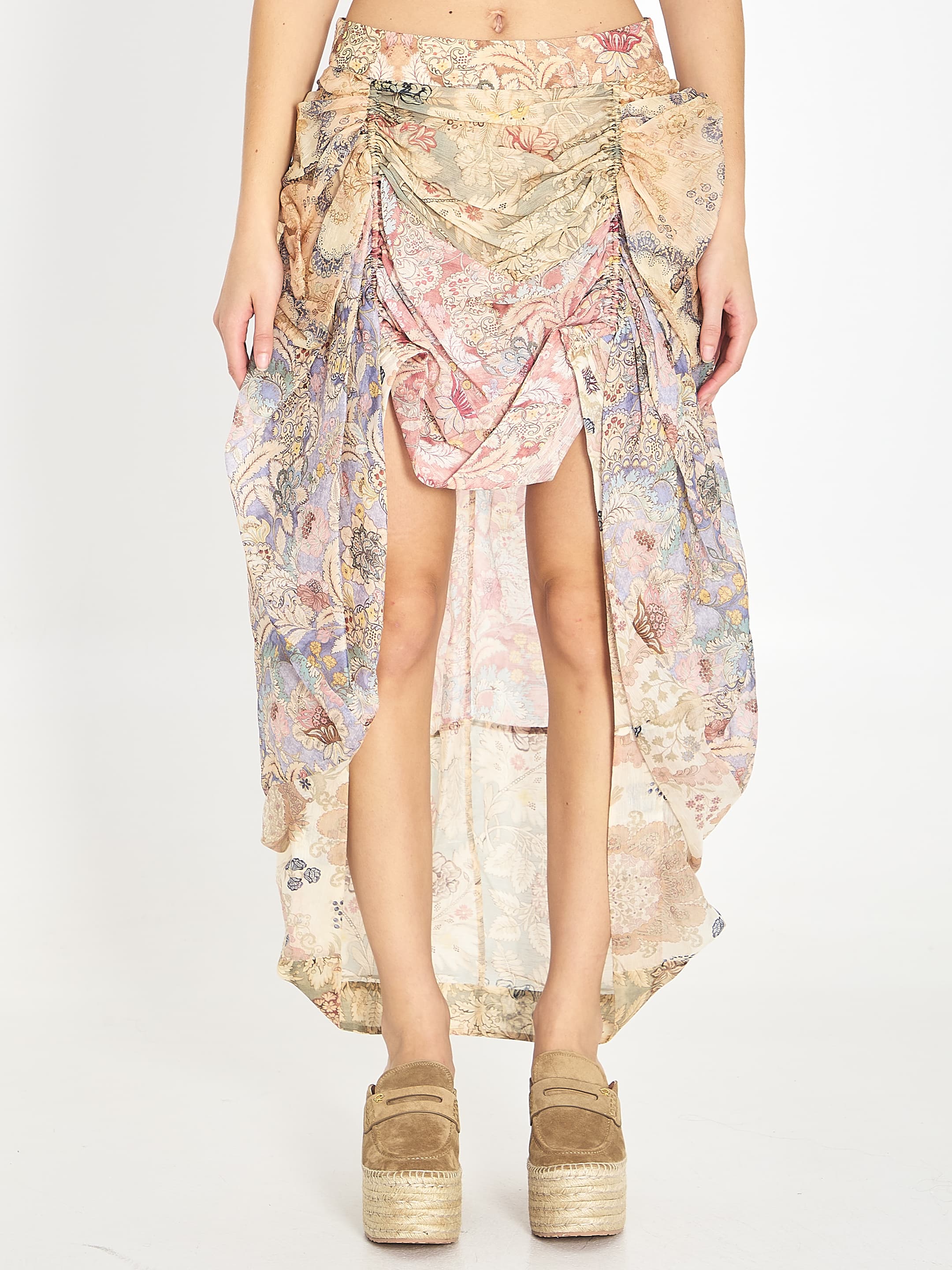 Zimmermann Rebellion Draped Midi Skirt