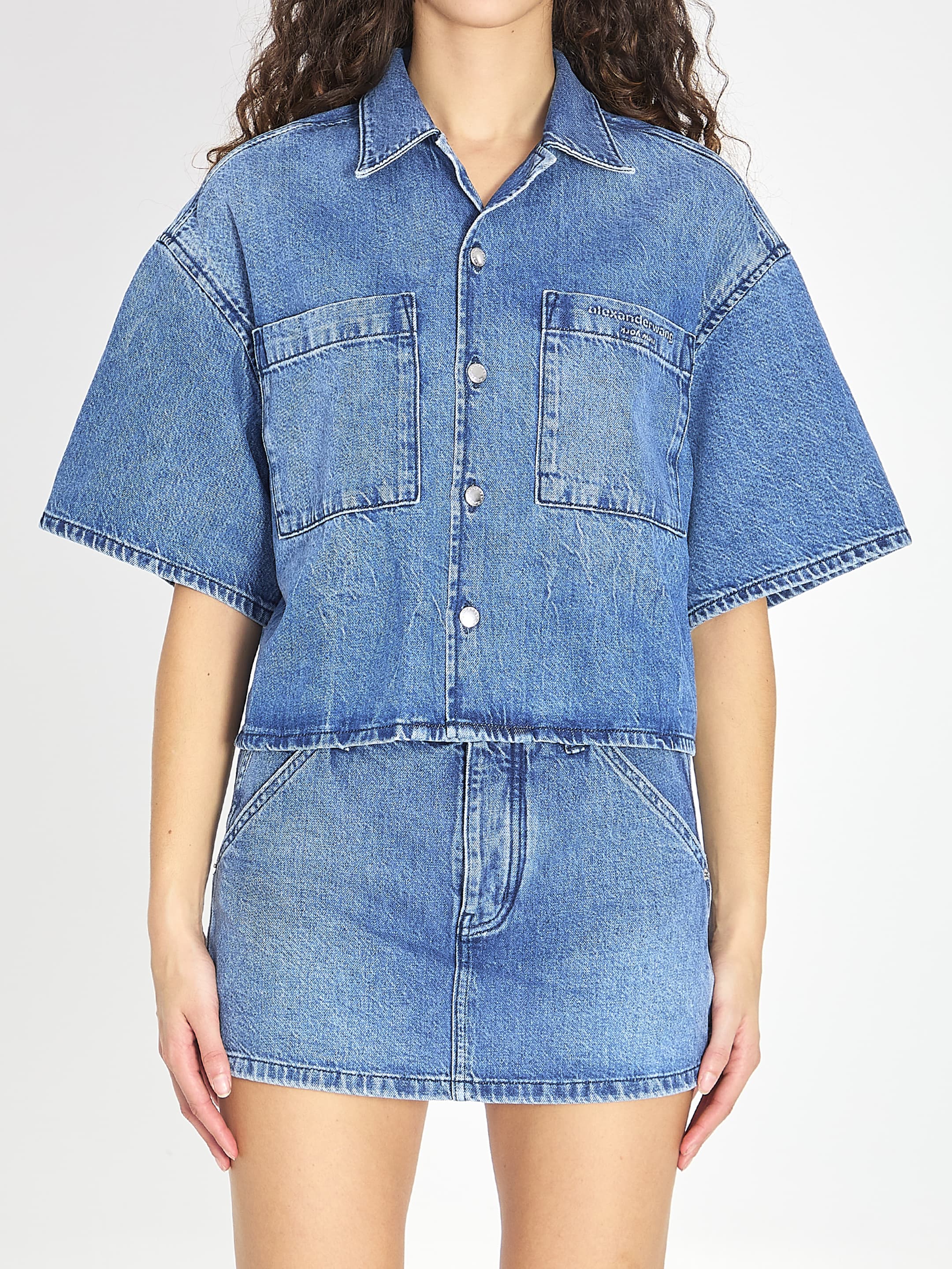 Alexander Wang Cropped Denim Shirt