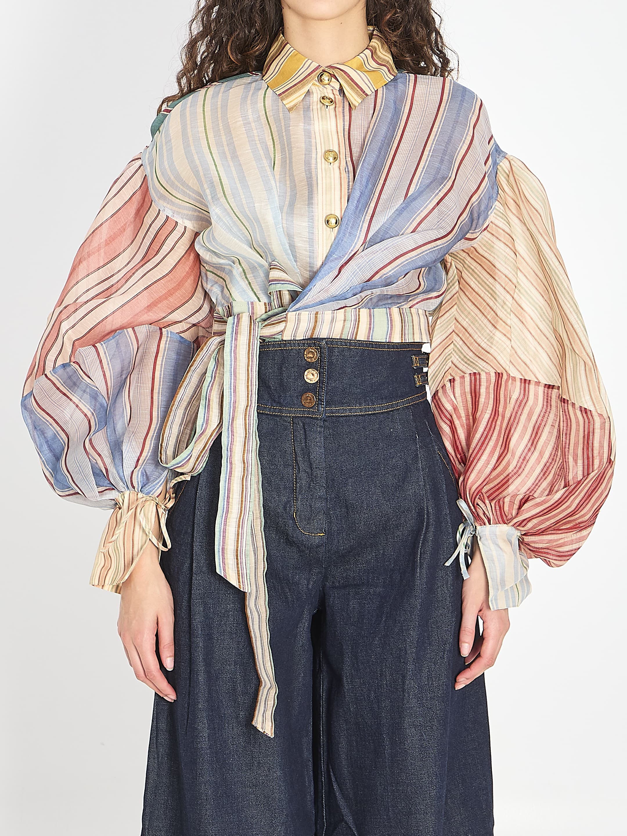 Zimmermann Rebellion Striped Blouse