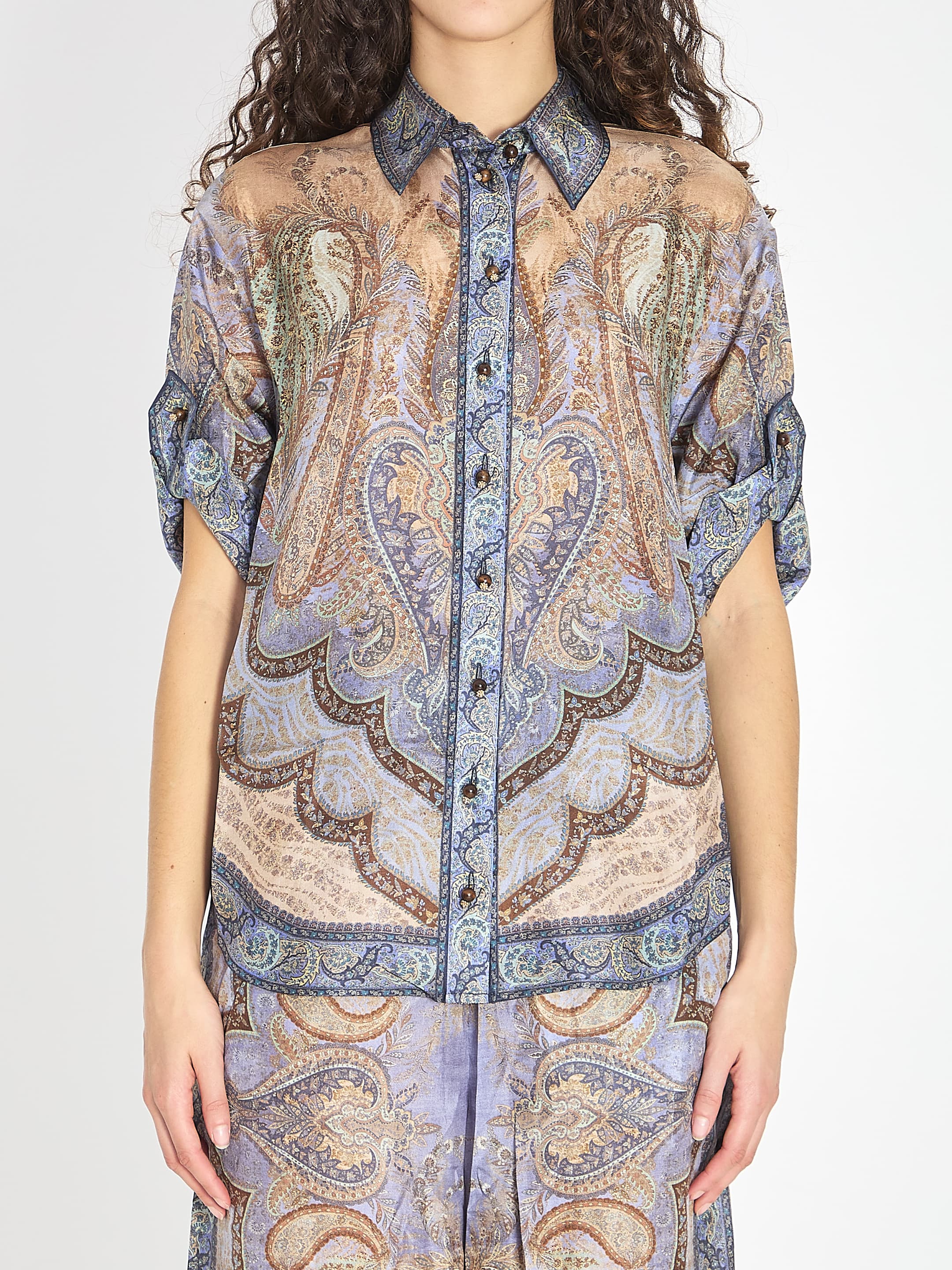 Zimmermann Wanderlust Short-sleeve Shirt