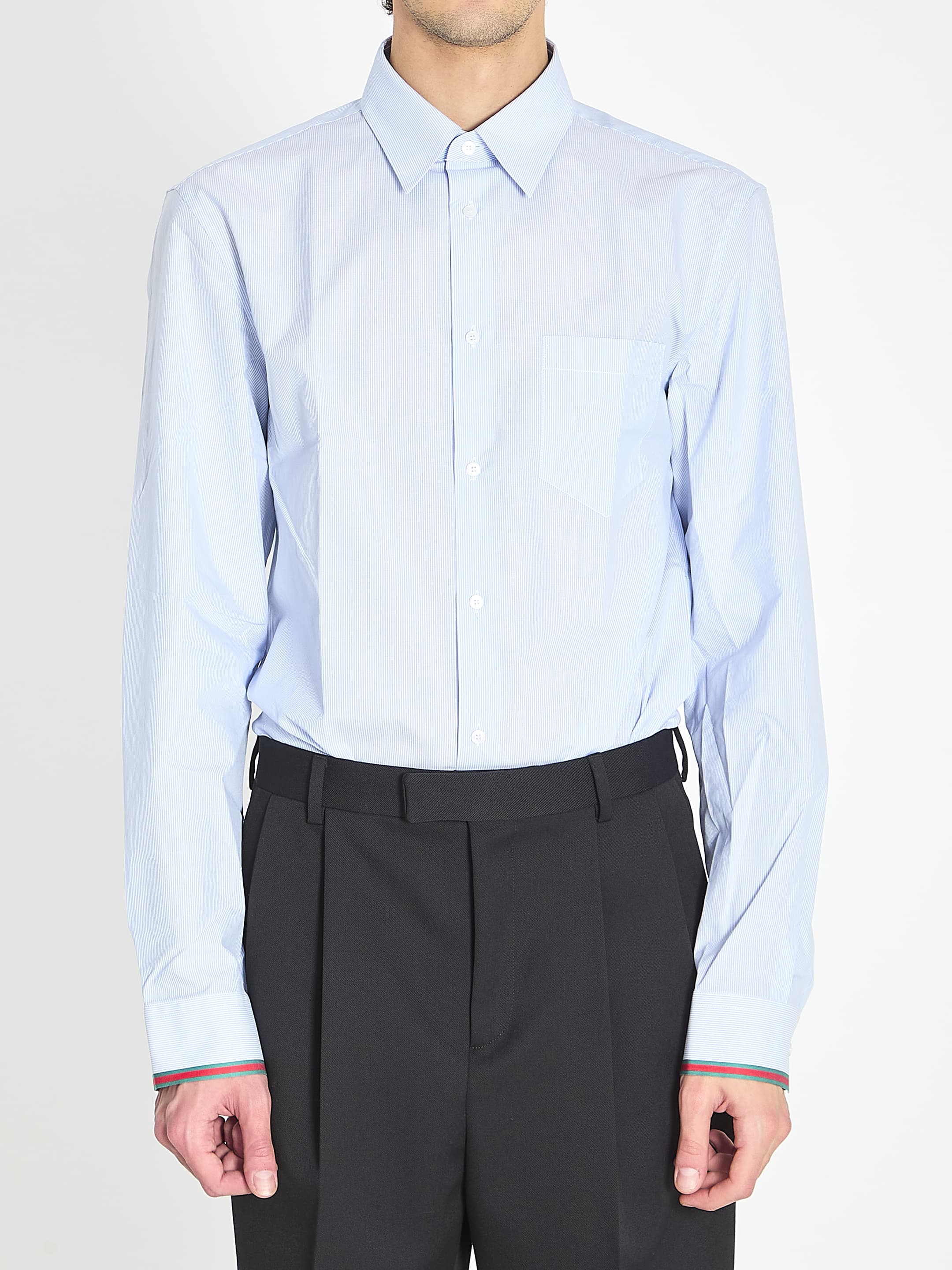 Gucci Web Stripe Cotton Shirt