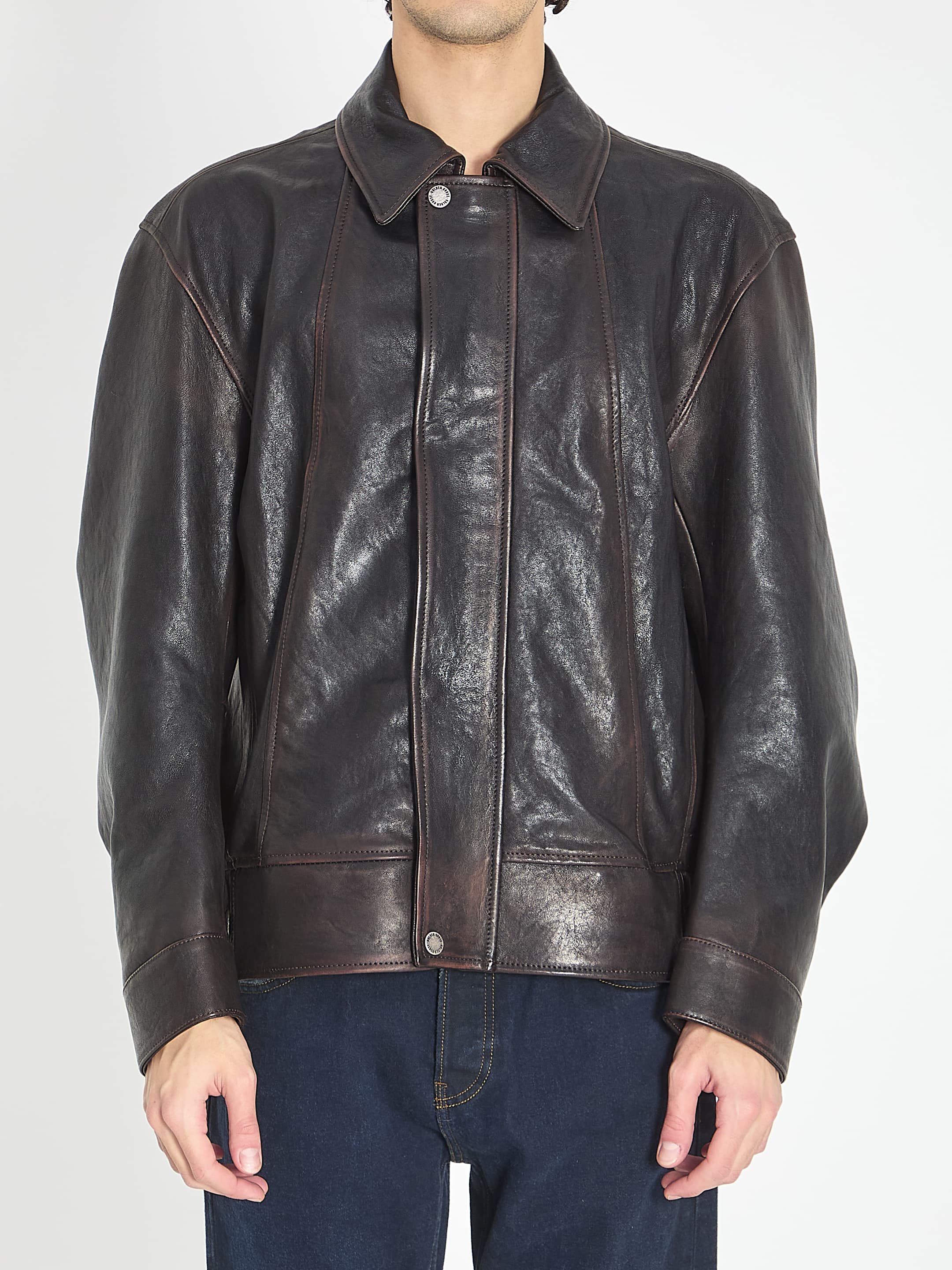 Golden Goose Nappa Leather Bomber Jacket