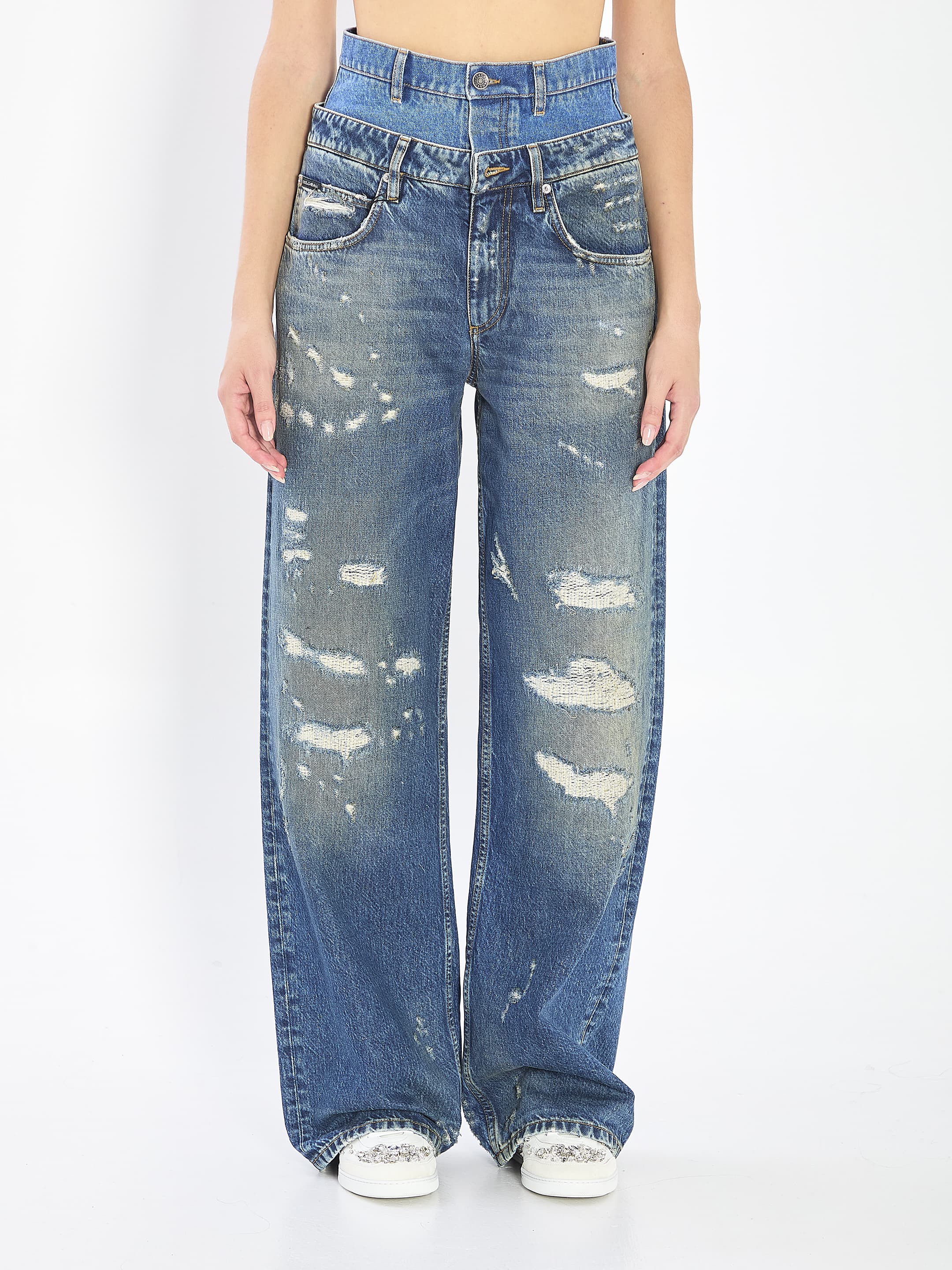 Dolce&Gabbana Double Wasited Denim Jeans