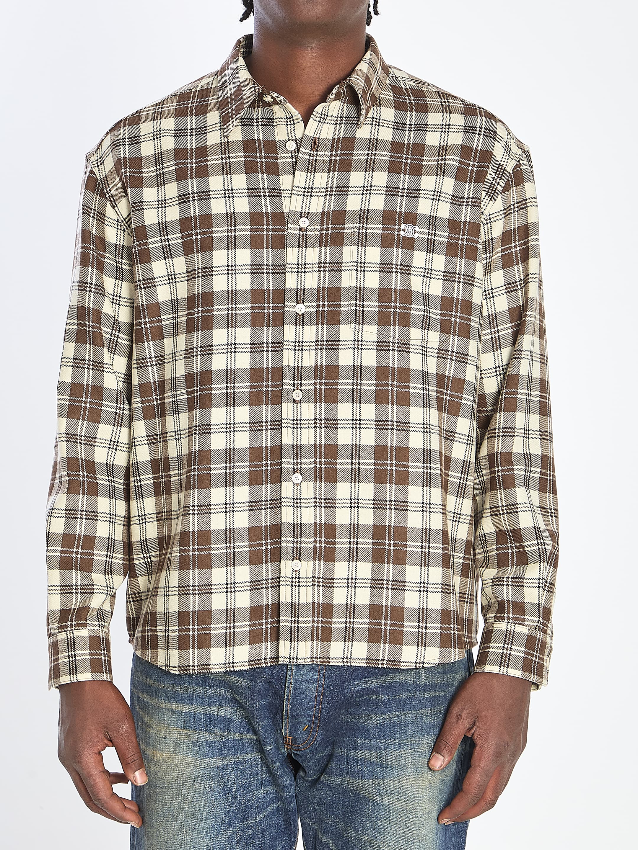 Celine Madras Wool Shirt
