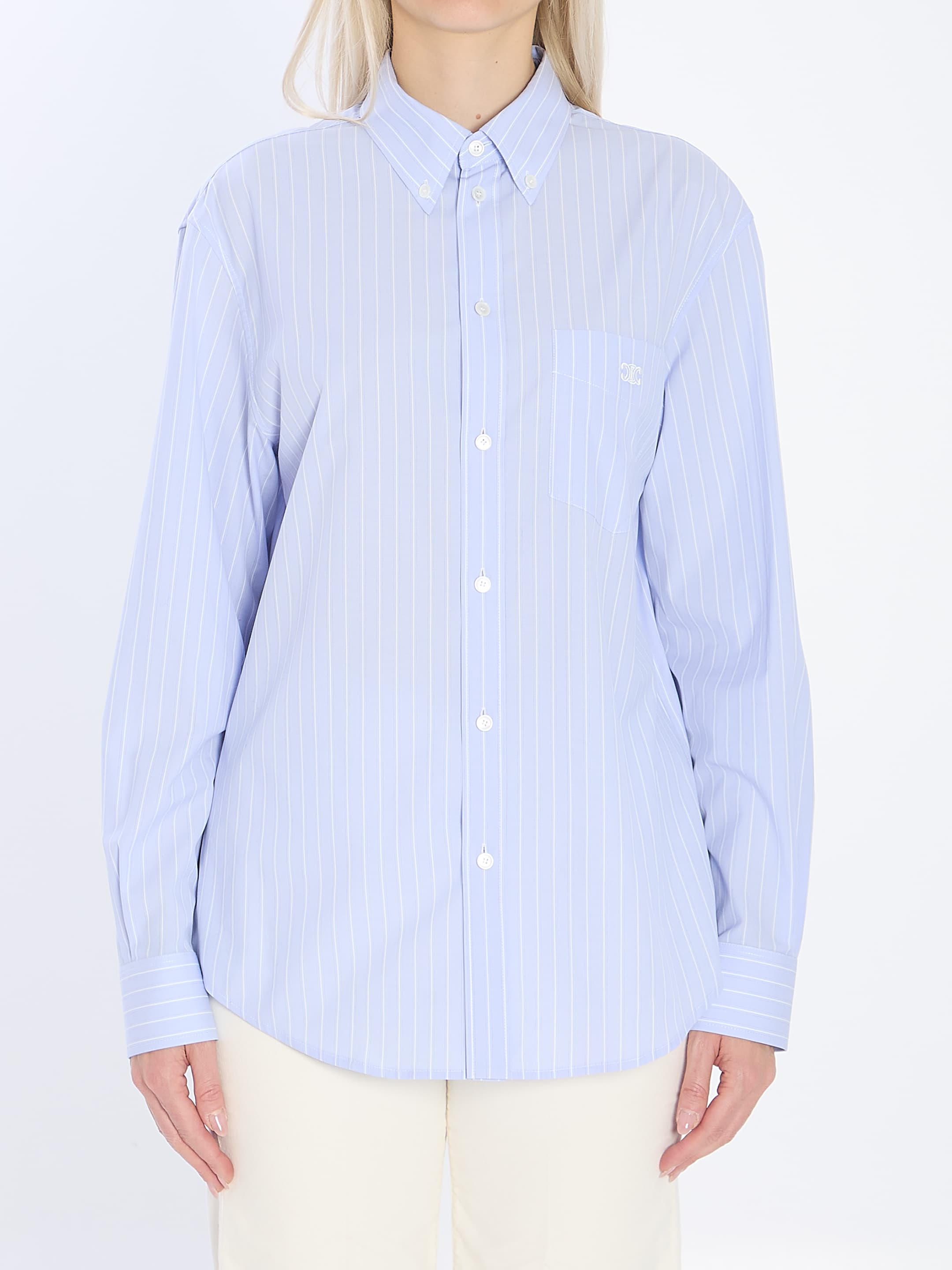 Celine Triomphe Striped Shirt