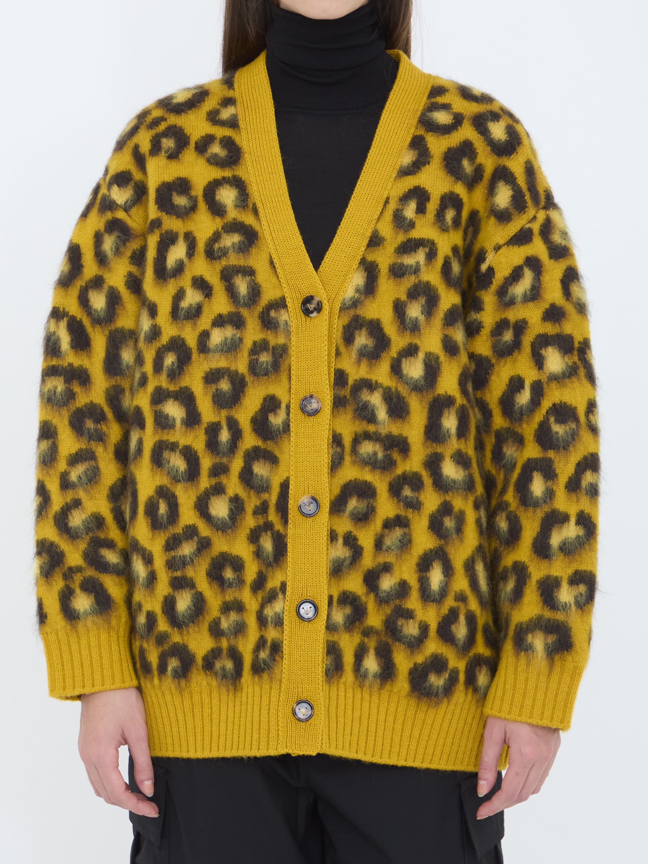 Bottega Veneta Animal Pattern Cardigan