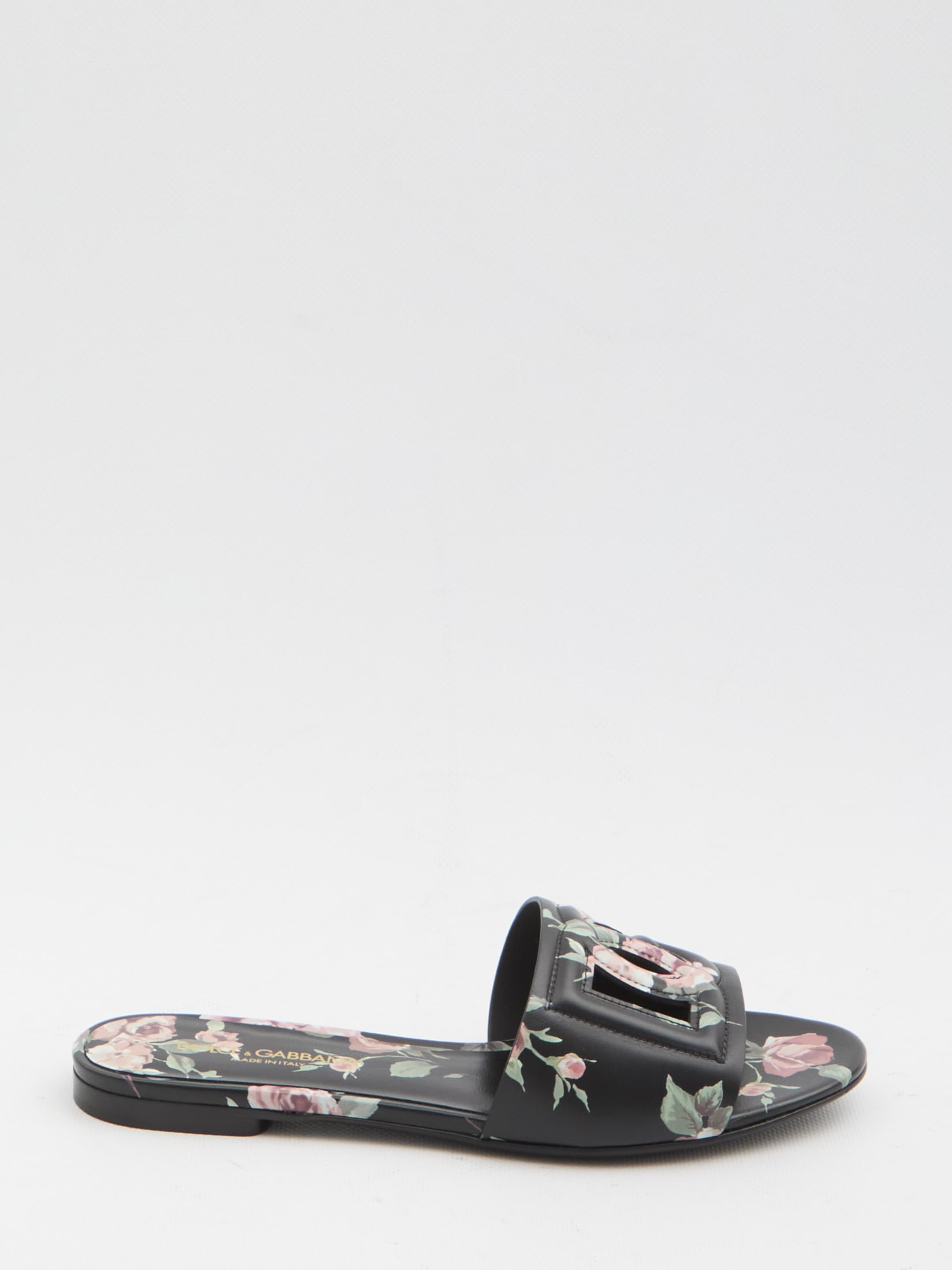 Dolce&Gabbana Floral Beachwear Slides
