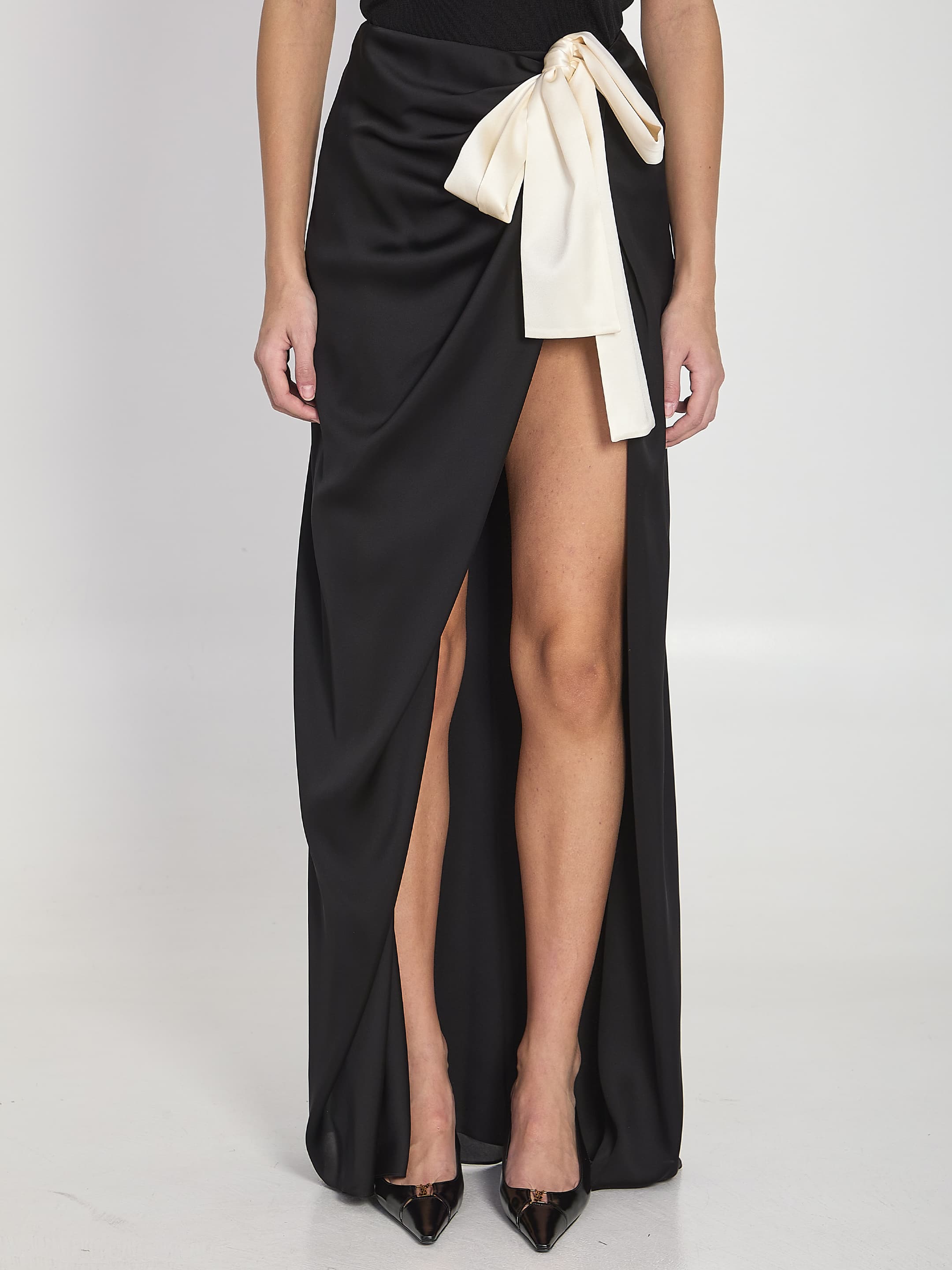 Saint Laurent Silk Charmeuse Skirt