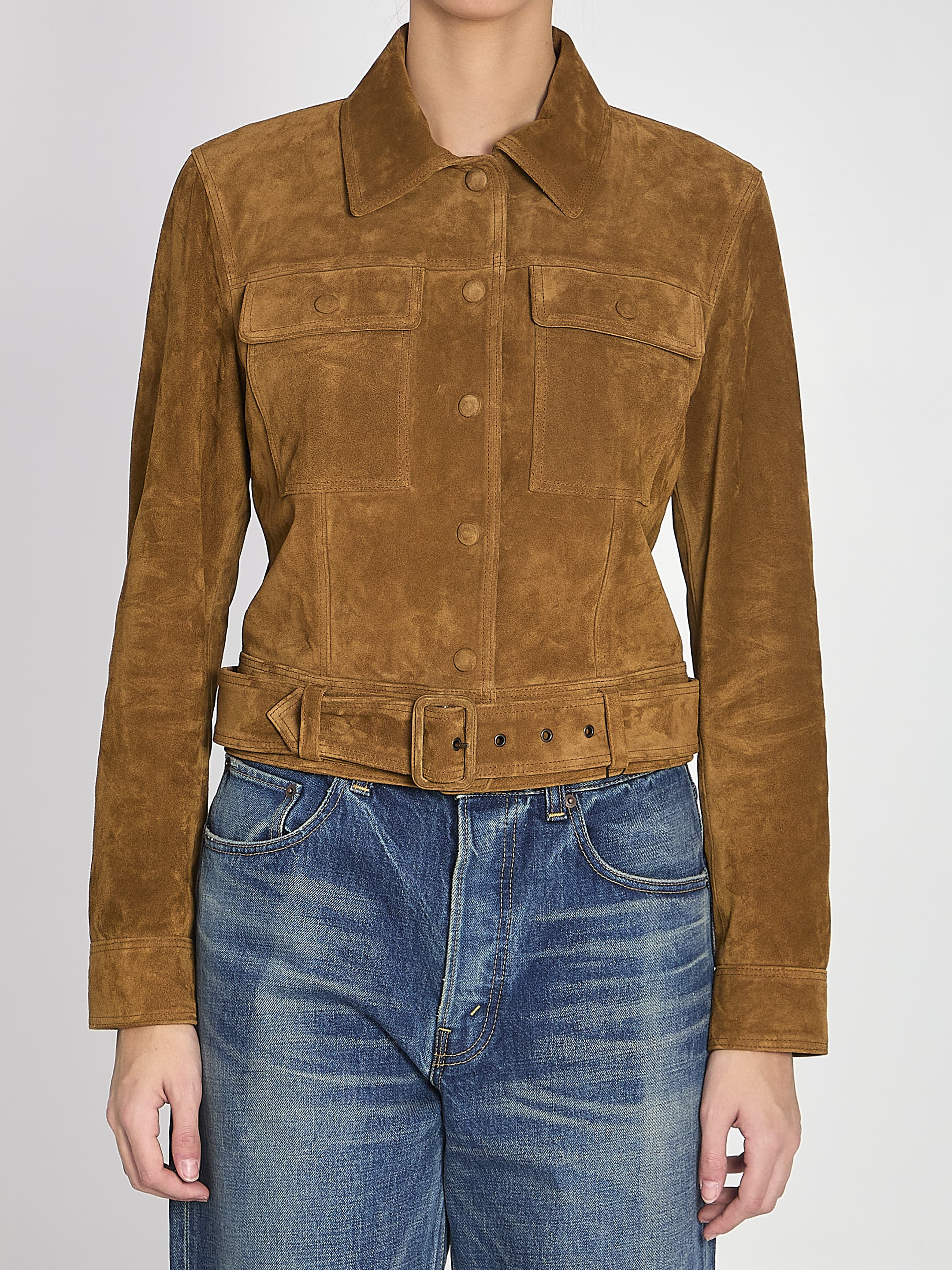 Saint Laurent Vintage Suede Leather Jacket