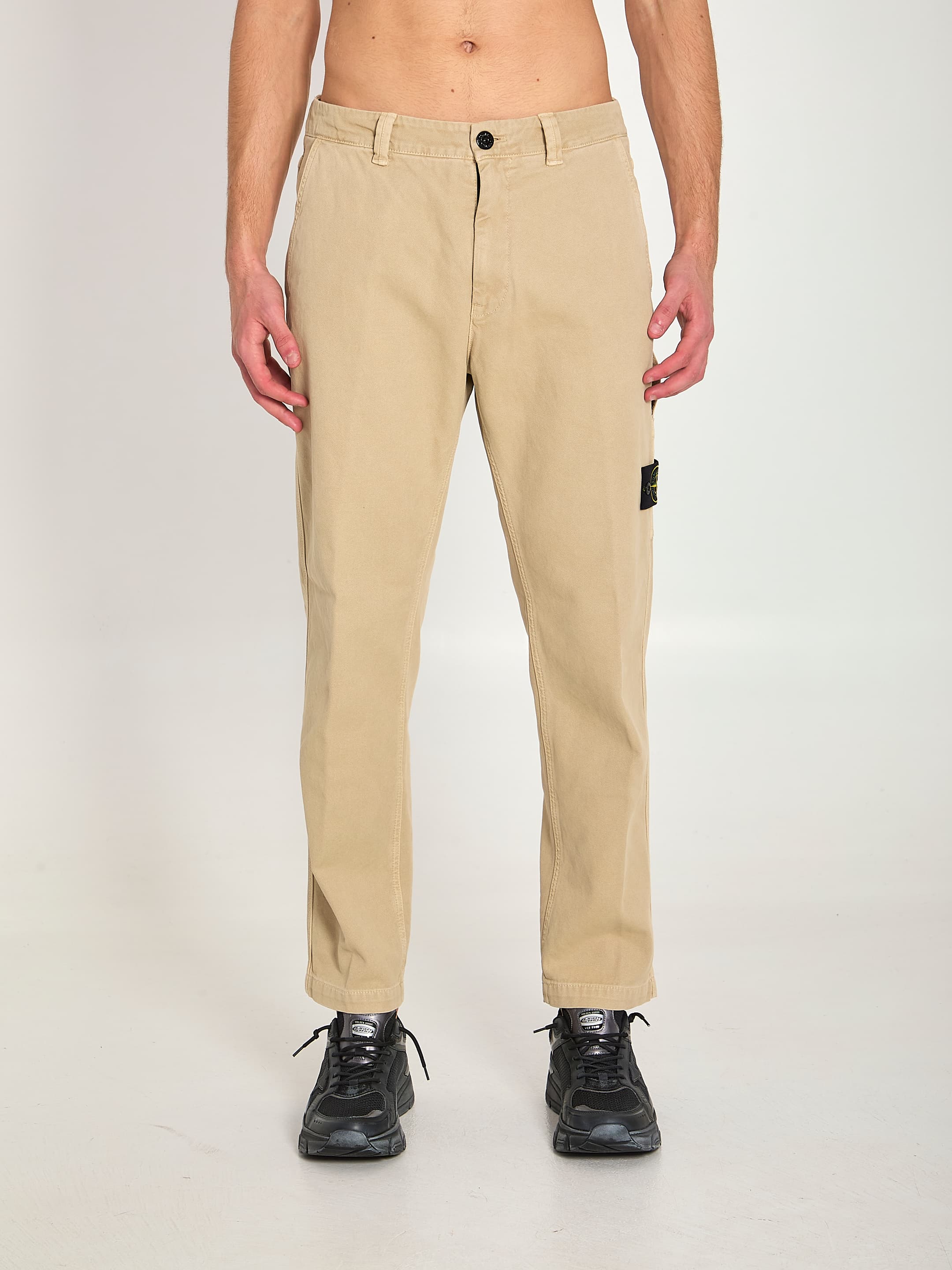 Stone Island Beige Regular Pants