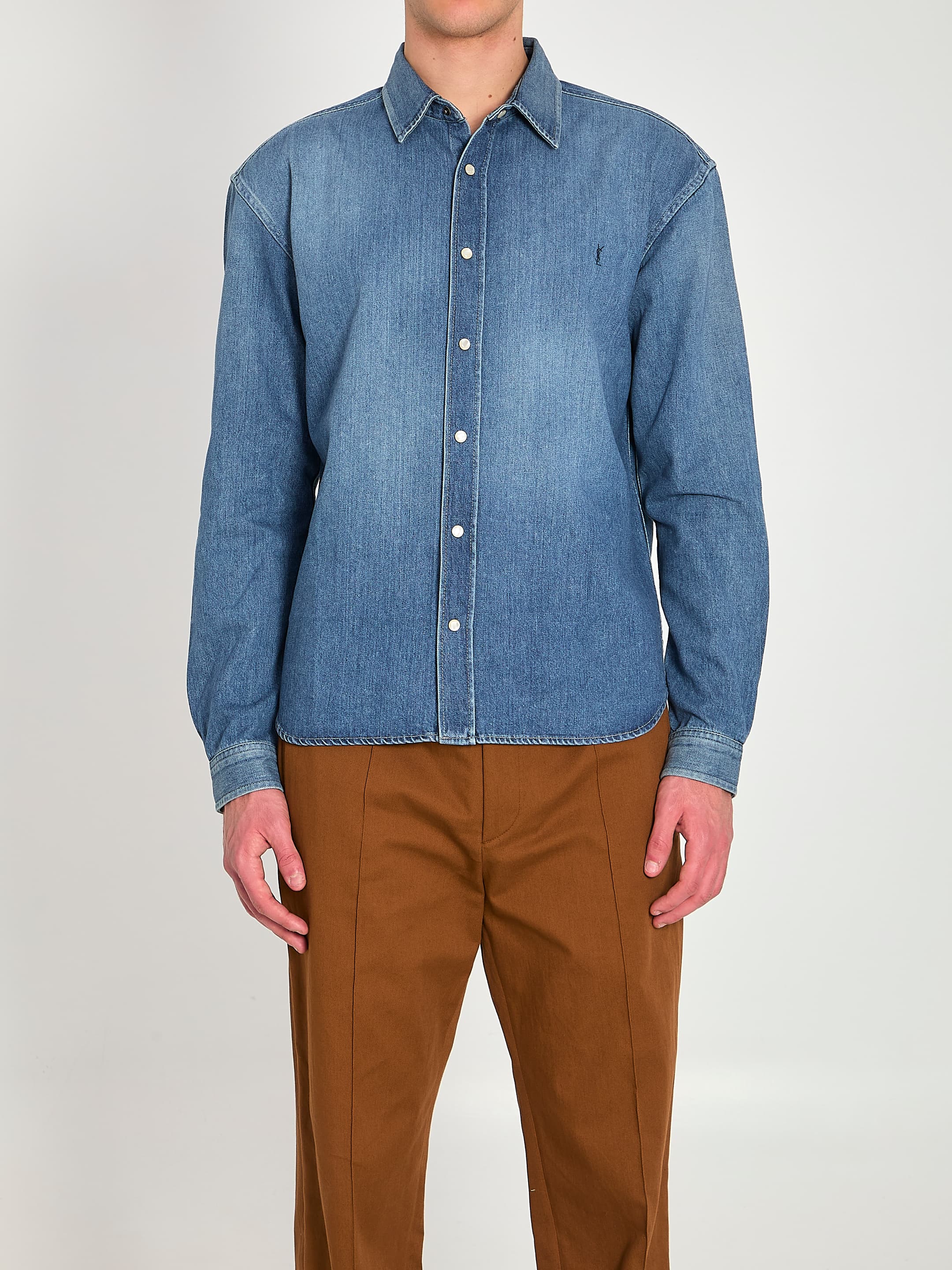 Saint Laurent Cassandre Denim Shirt