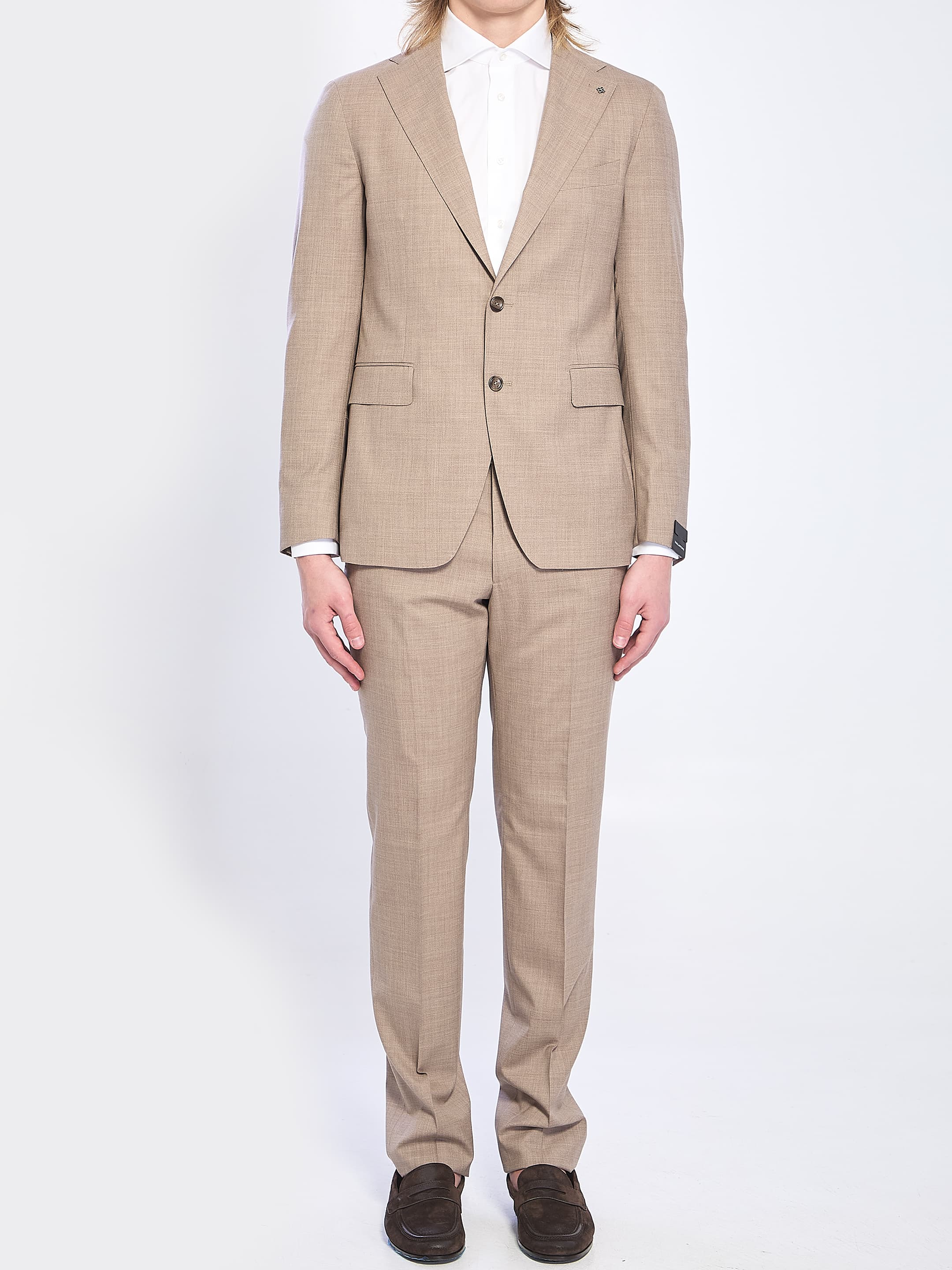 TAGLIATORE Single-breasted Suit in Virgin Wool and Silk