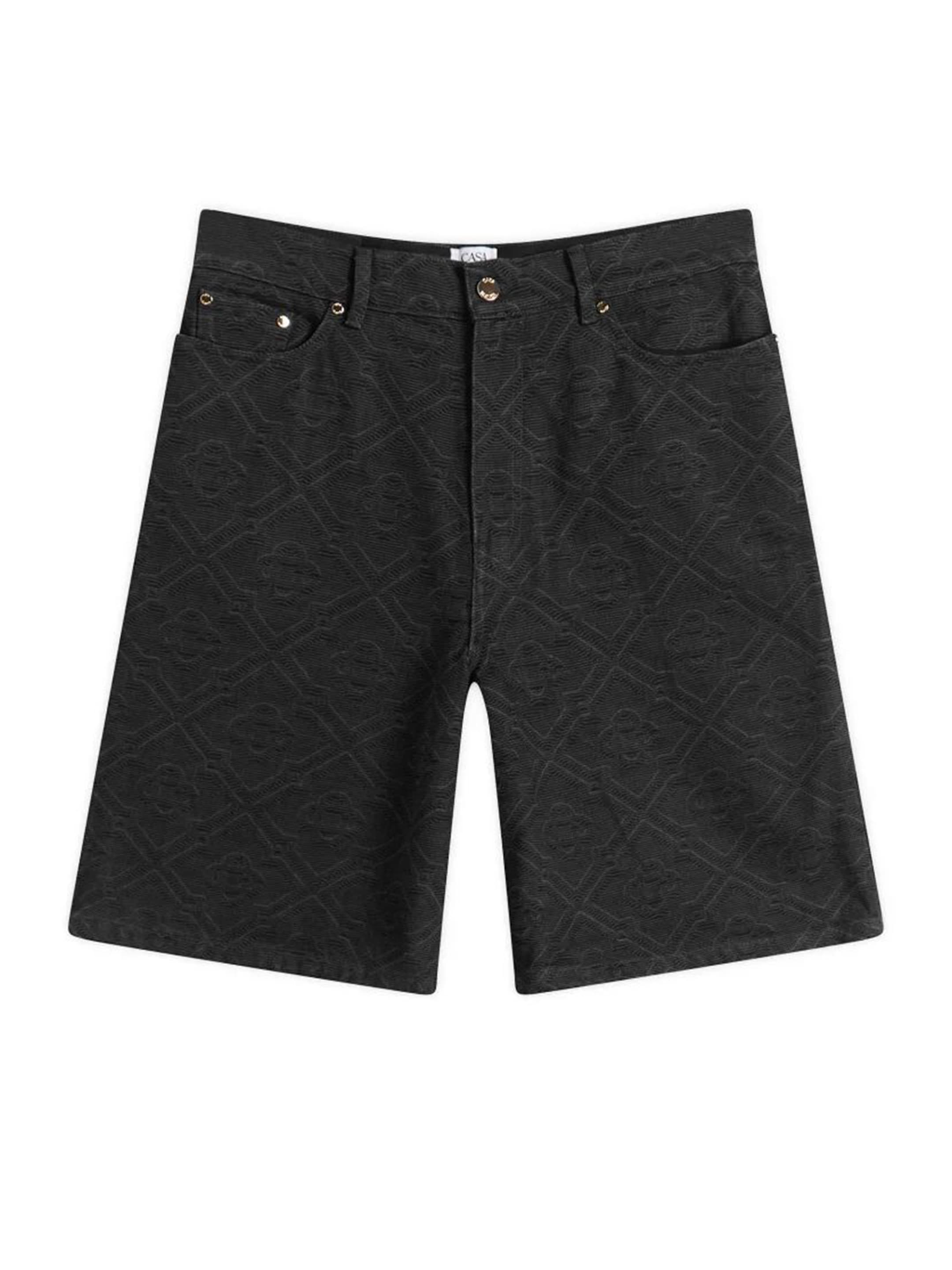 Casablanca Laser Monogram Denim Shorts
