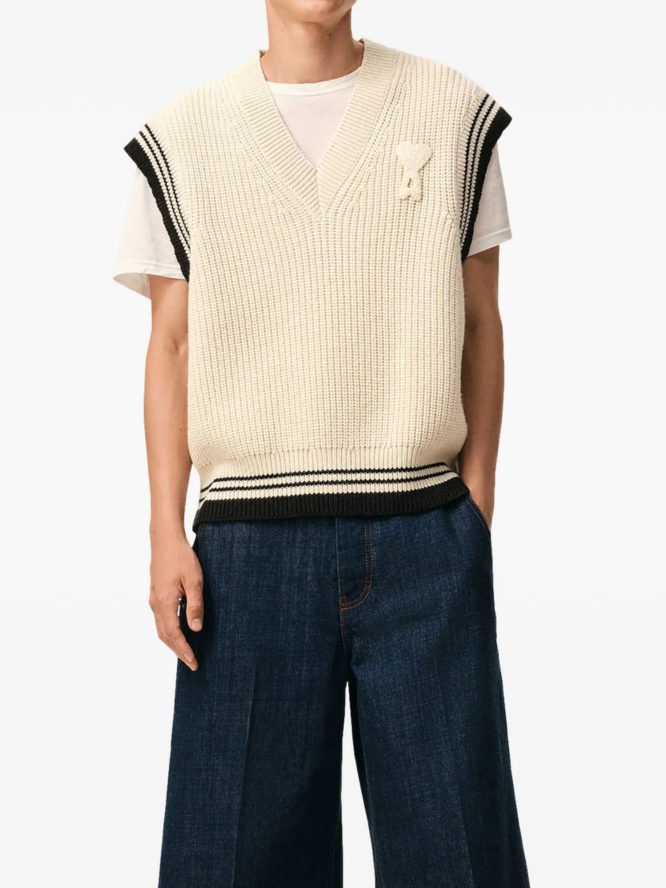 AMI Paris Ami De Coeur Sleeveless Sweater