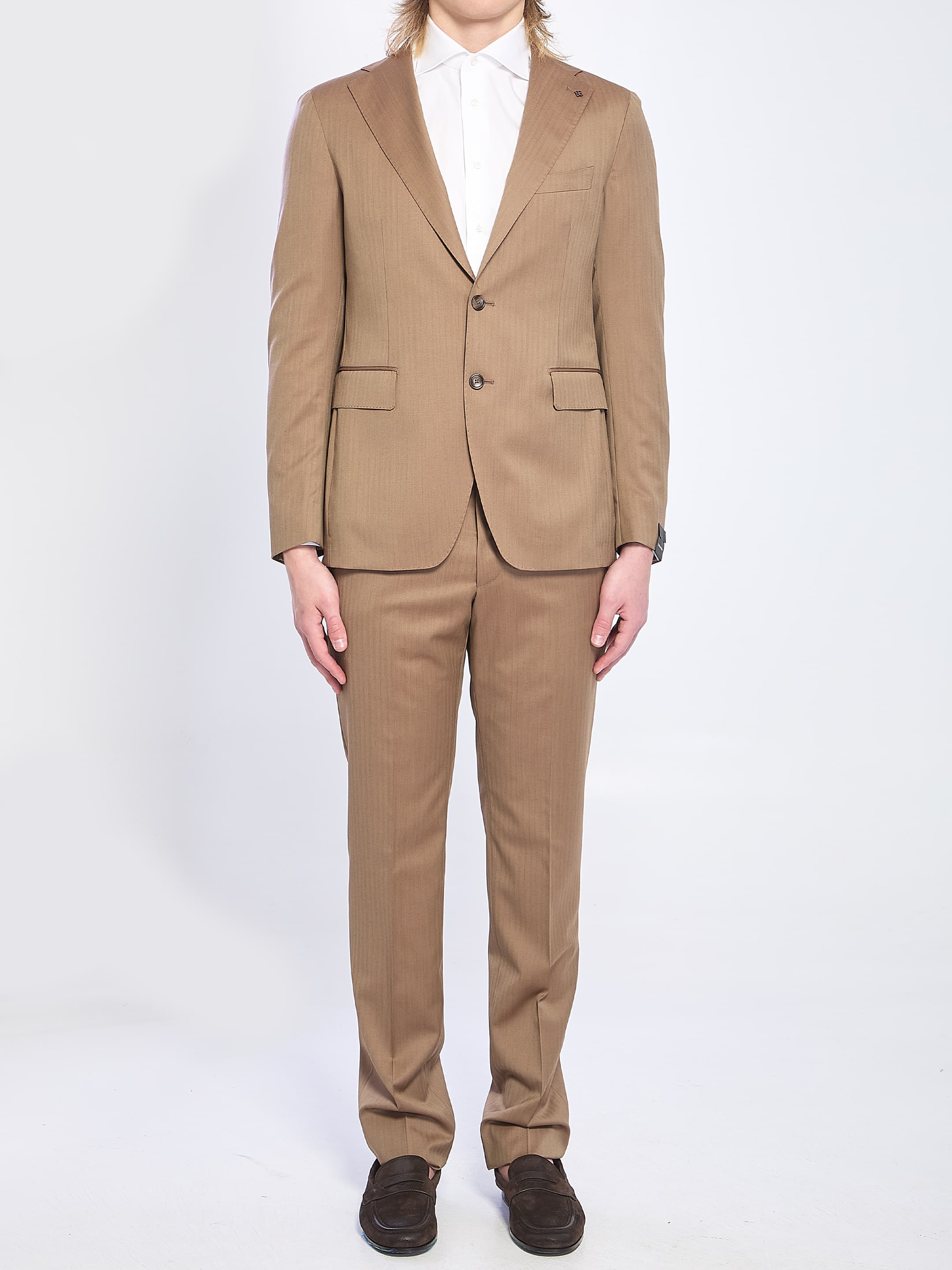 TAGLIATORE Single-breasted Suit in Super 130s Virgin Wool